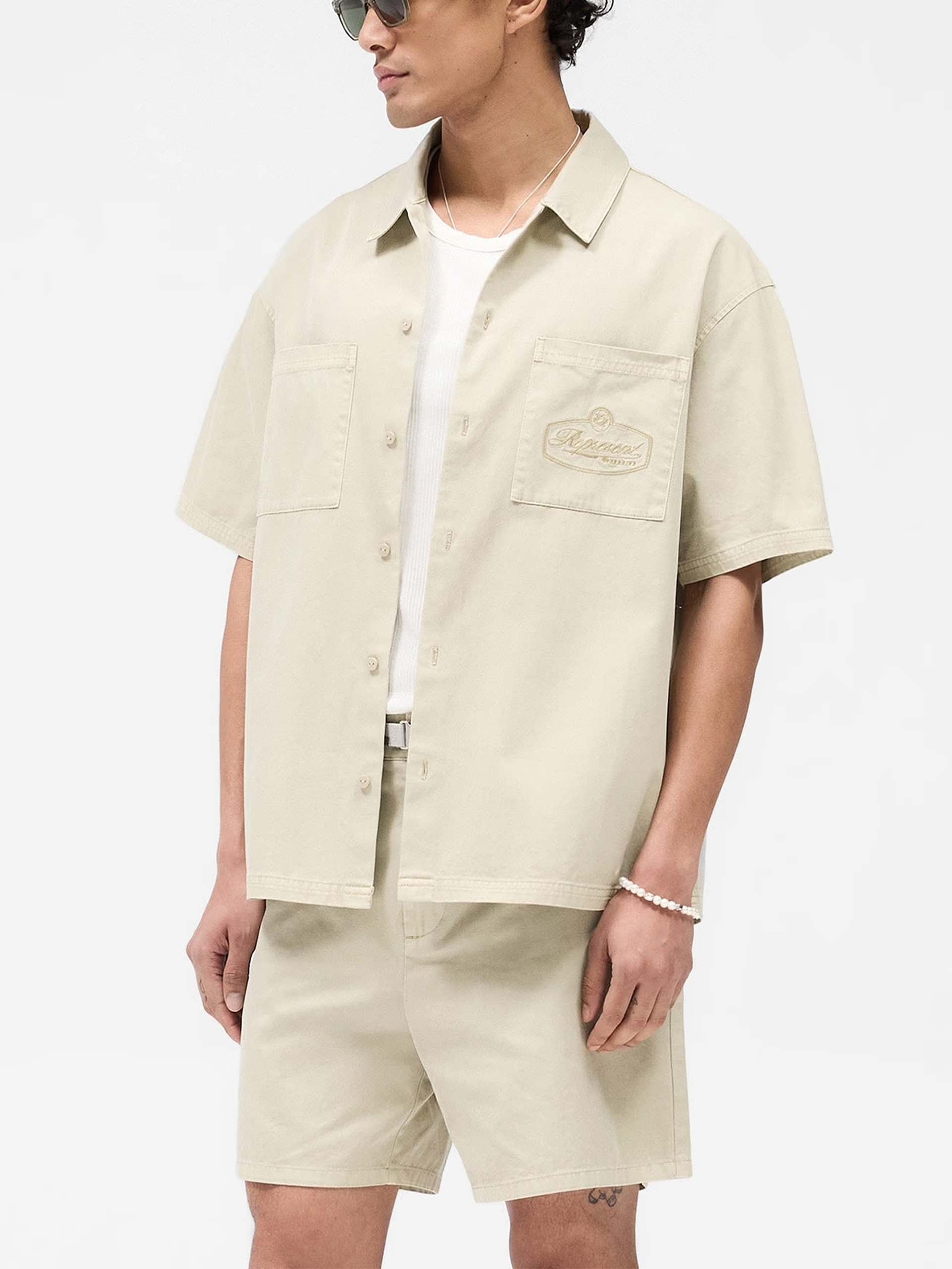 REPRESENT - Kurzarm-Baumwoll-Overshirt für Herren