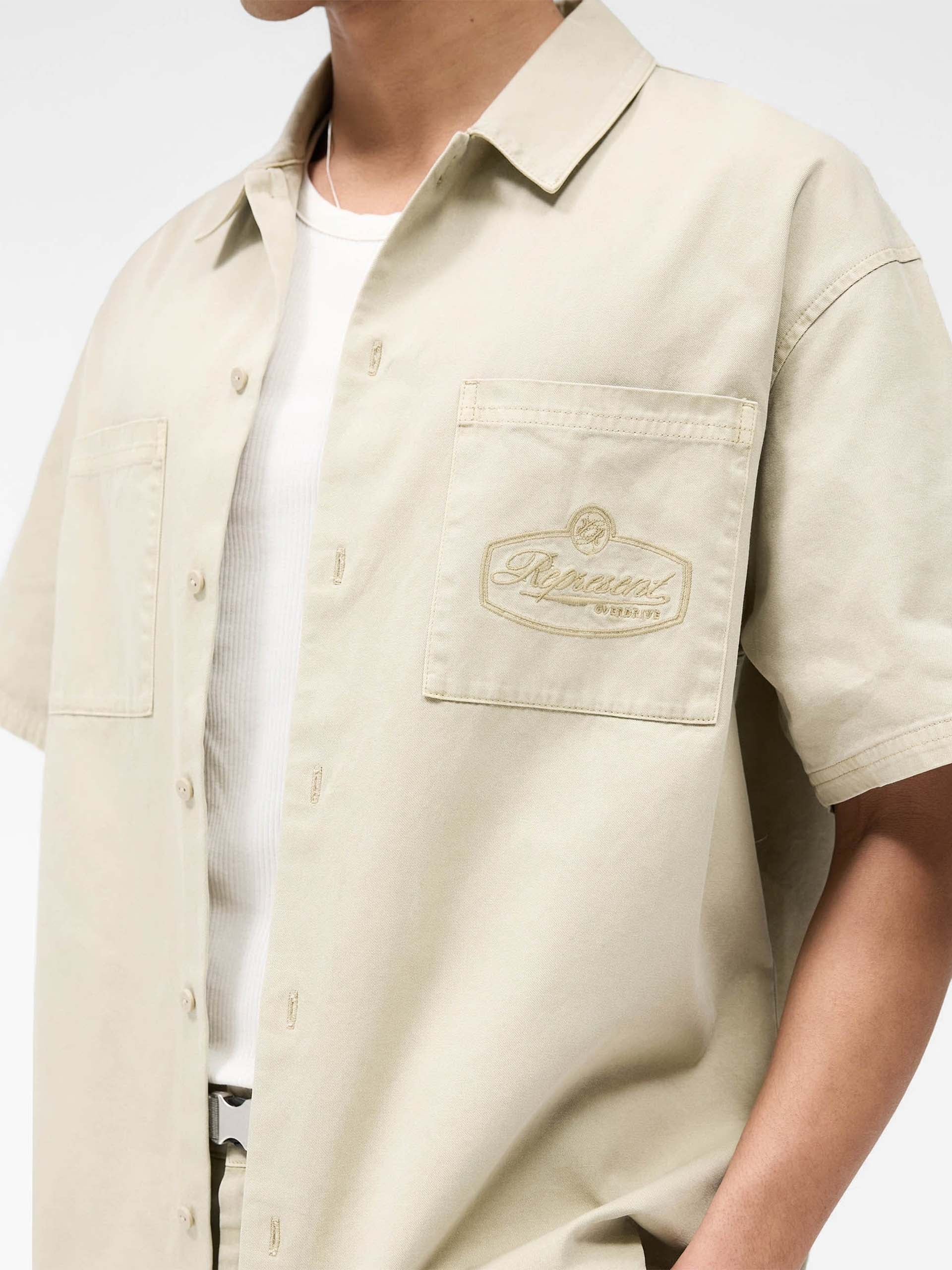 REPRESENT - Kurzarm-Baumwoll-Overshirt für Herren