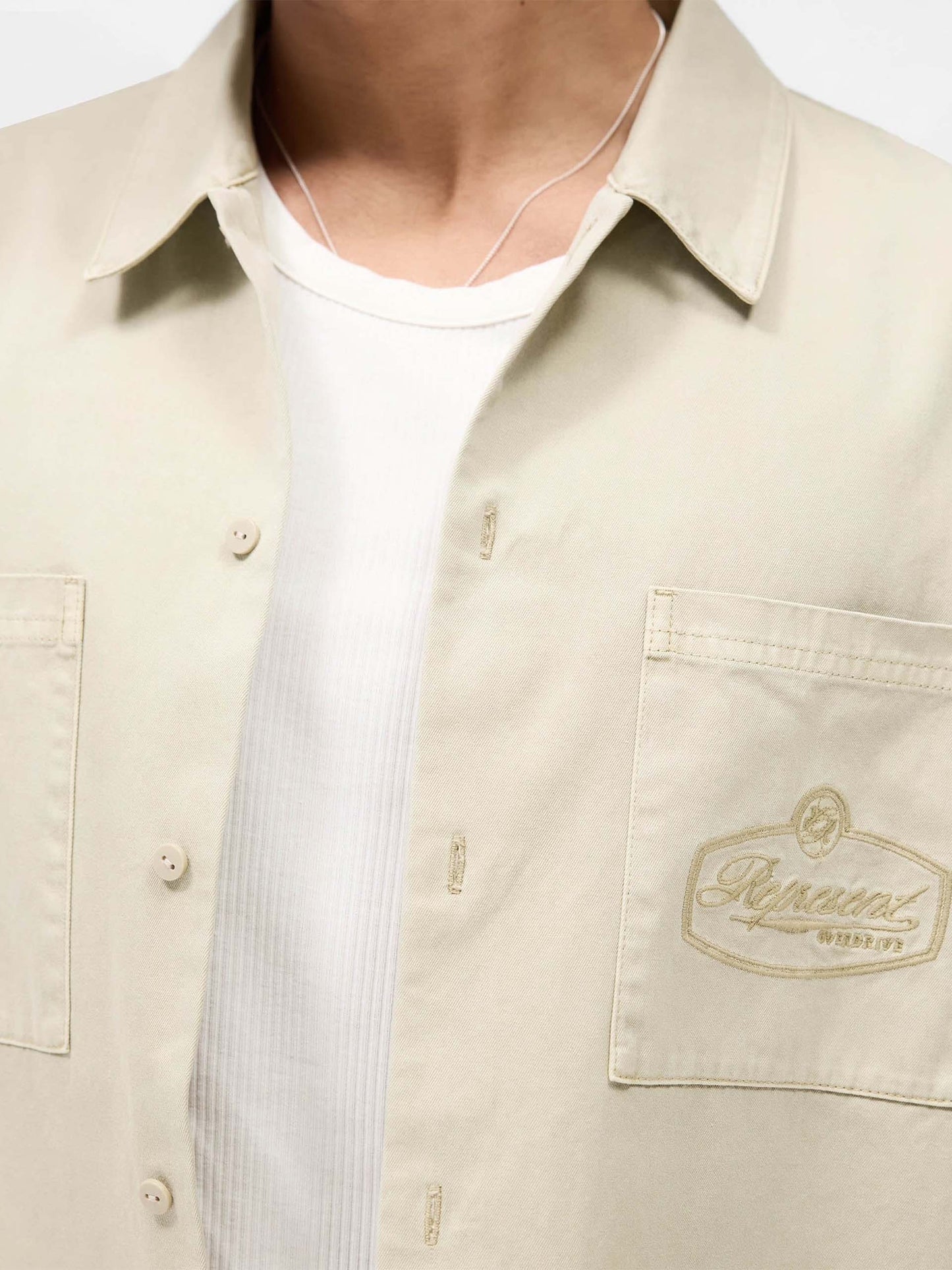 REPRESENT - Kurzarm-Baumwoll-Overshirt für Herren