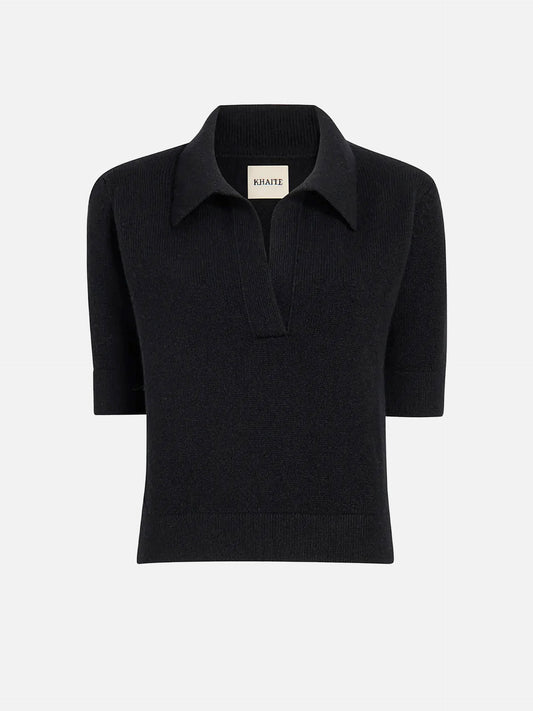 KHAITE - Kurzarm-Pullover Shrunken Jo für Damen in Schwarz - Black