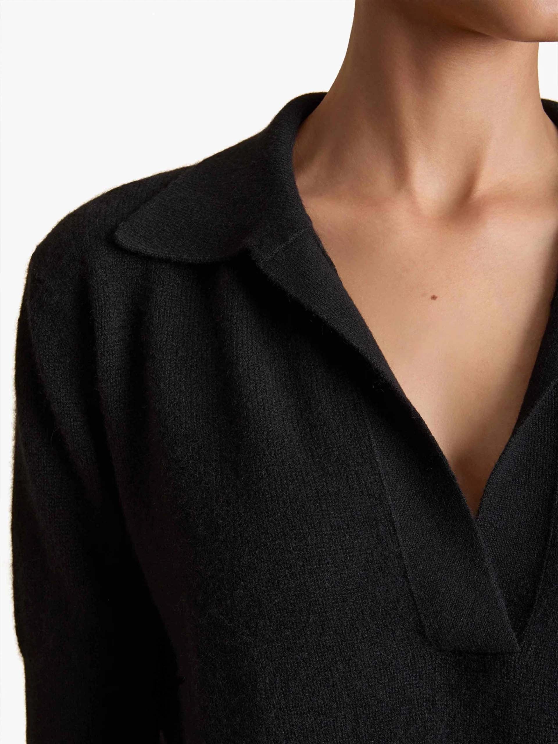KHAITE - Kurzarm-Pullover Shrunken Jo für Damen in Schwarz - Black