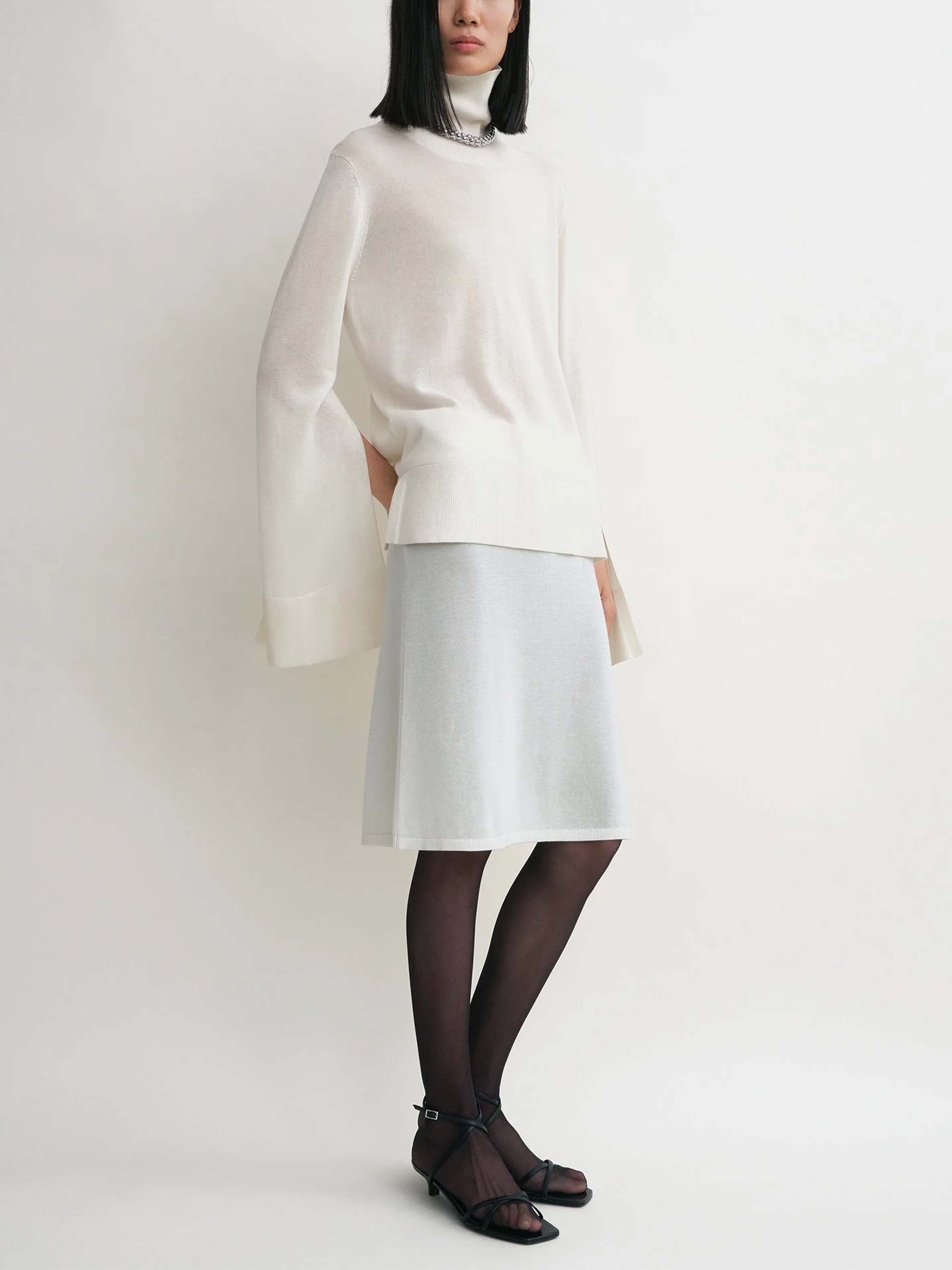 TOTEME - Rollkragenpullover mit Schlitzen für Damen in Cremeweiß - Cream white
