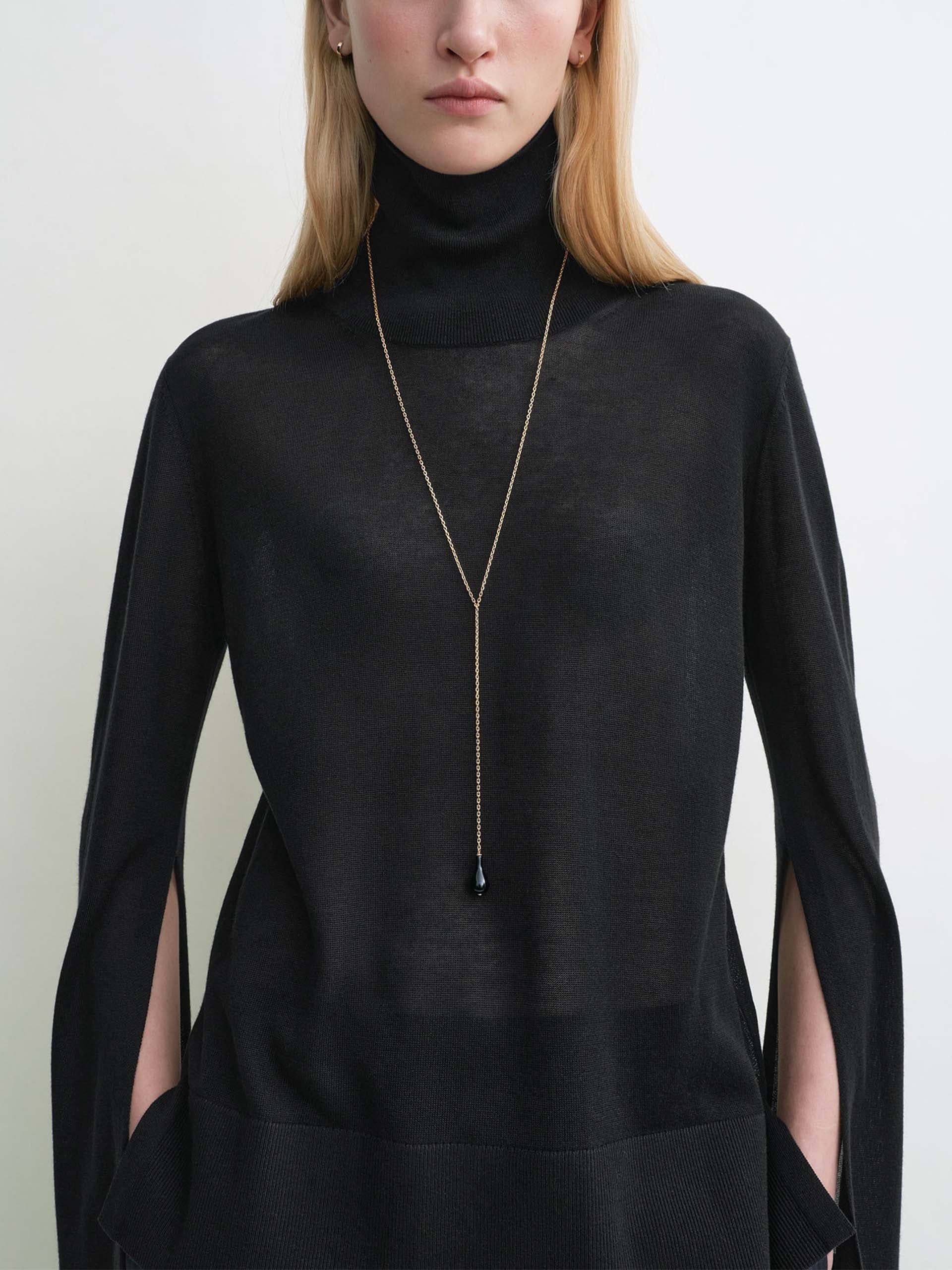TOTEME - Rollkragenpullover mit Schlitzen für Damen in Schwarz - Black