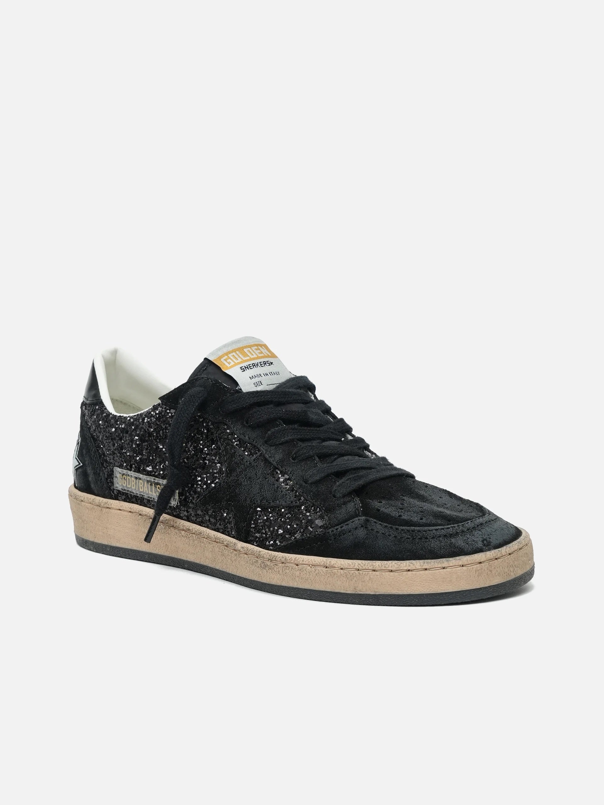 GOLDEN GOOSE - Ball Star Sneaker mit Glitzer für Damen