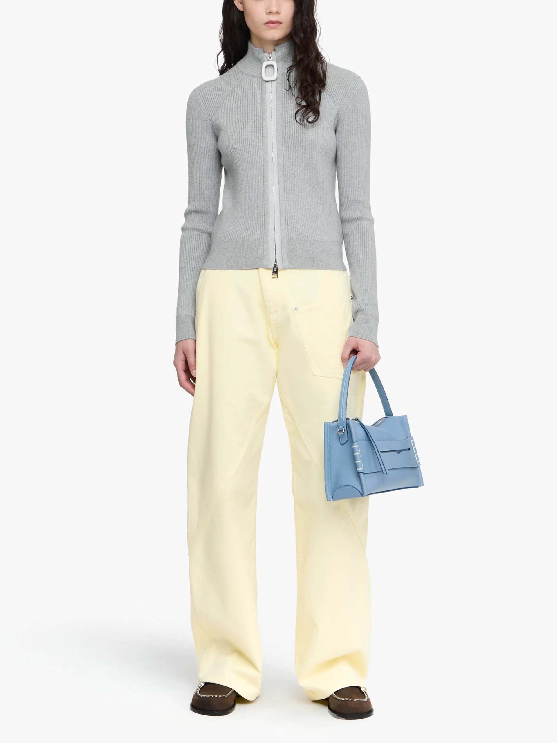 JW ANDERSON - Strickjacke aus Baumwollmix für Damen in Hellgrau - Light grey