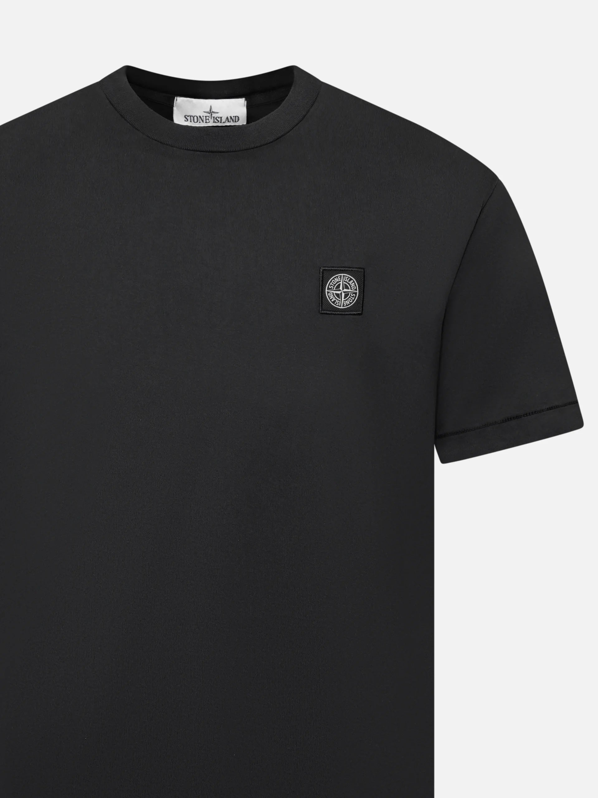 STONE ISLAND - T-Shirt mit Kompass-Logo für Herren in Schwarz - Black