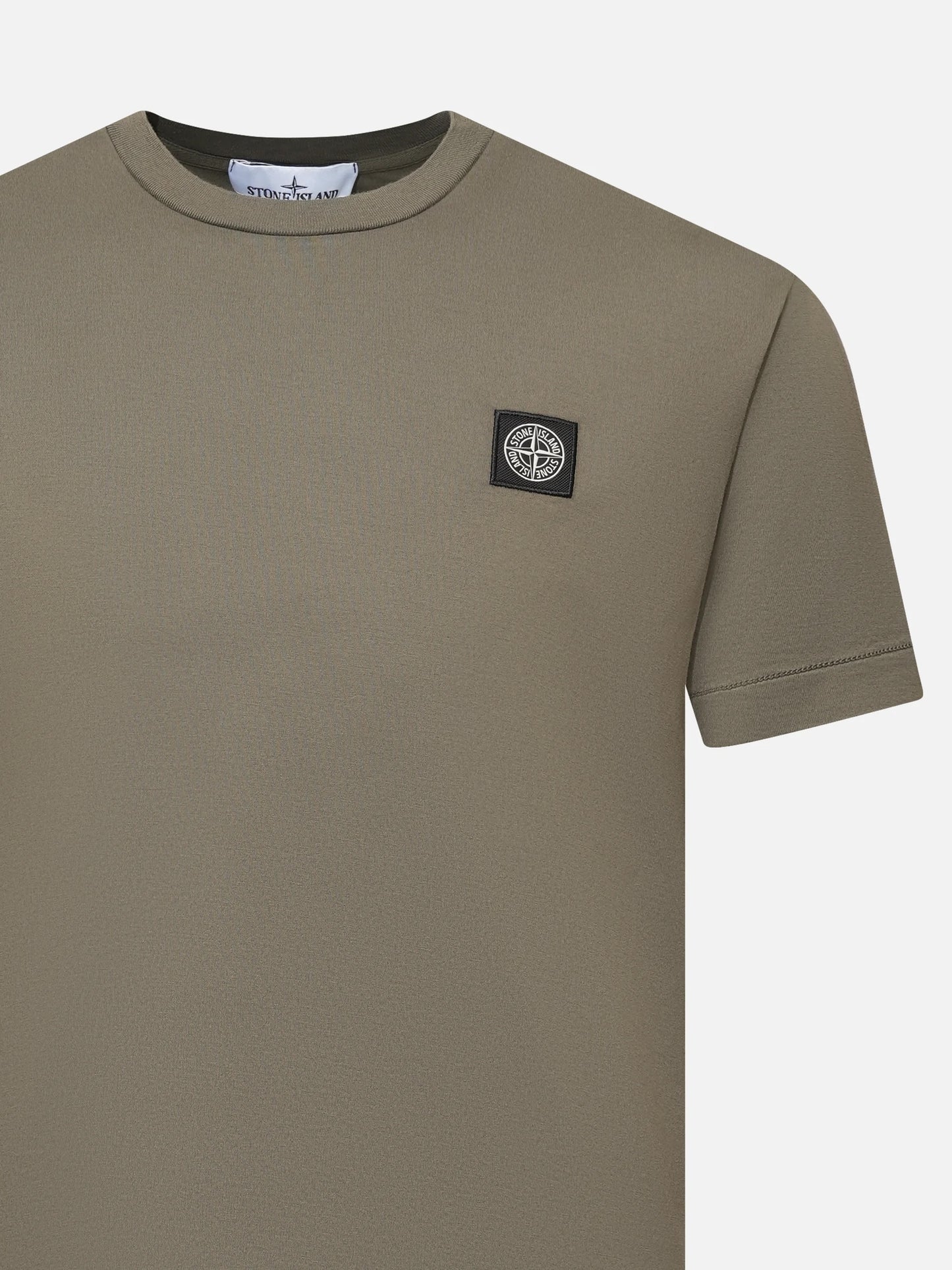STONE ISLAND - T-Shirt mit Kompass-Logo für Herren in Militärgrün - Military green