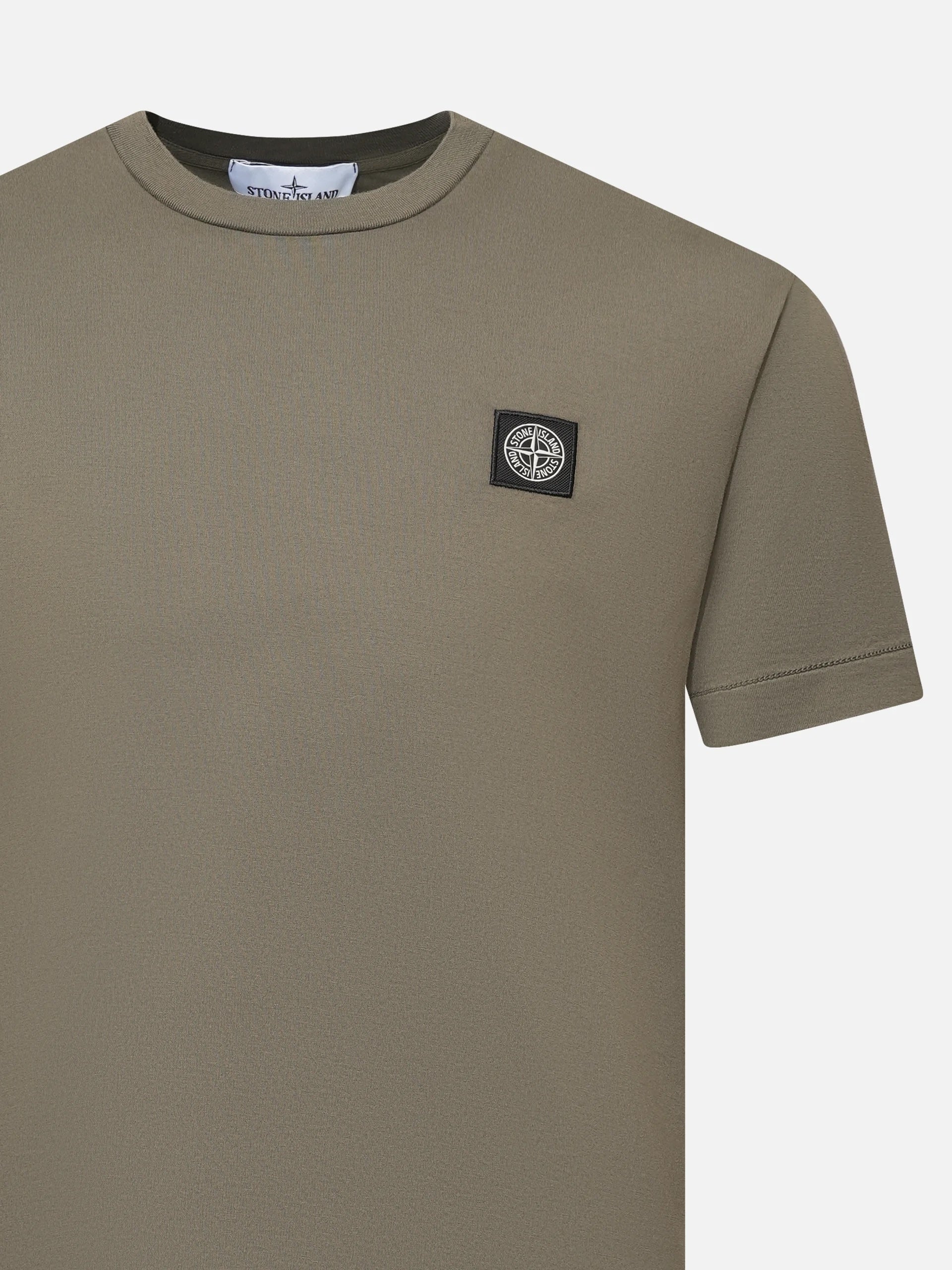 STONE ISLAND - T-Shirt mit Kompass-Logo für Herren in Militärgrün - Military green