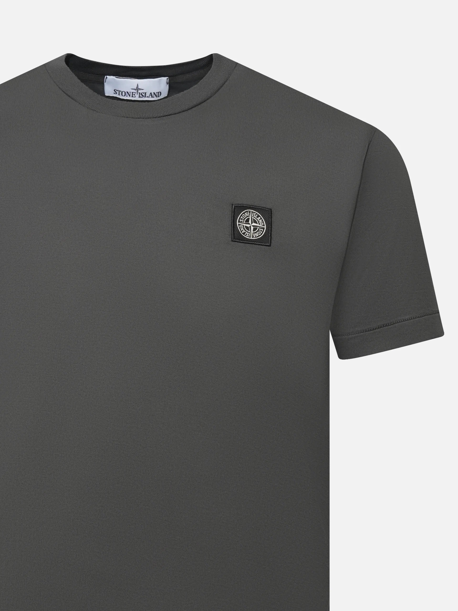 STONE ISLAND - T-Shirt mit Kompass-Logo für Herren in Anthrazitgrau - Anthracite grey
