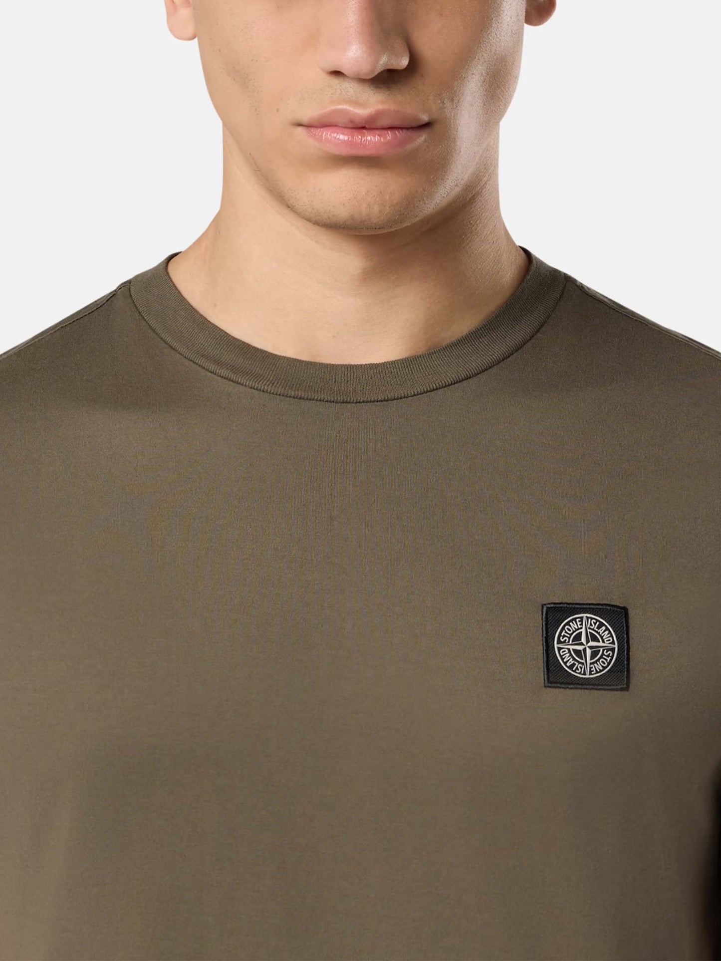 STONE ISLAND - T-Shirt mit Kompass-Logo für Herren in Militärgrün - Military green