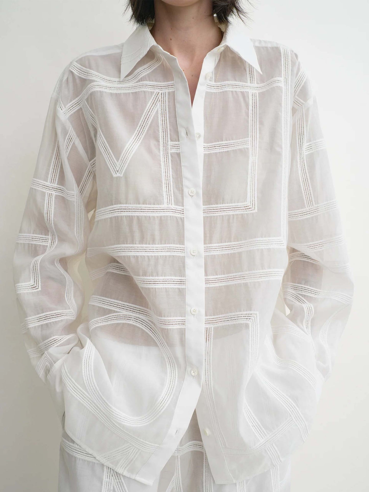 TOTEME - Hemd mit gehäkeltem Monogramm für Damen