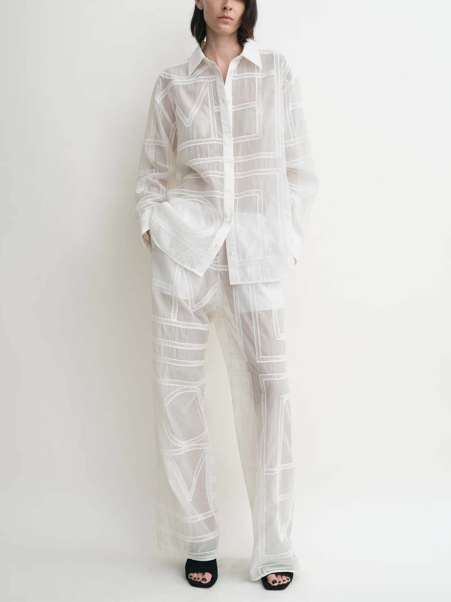 TOTEME - Hemd mit gehäkeltem Monogramm für Damen