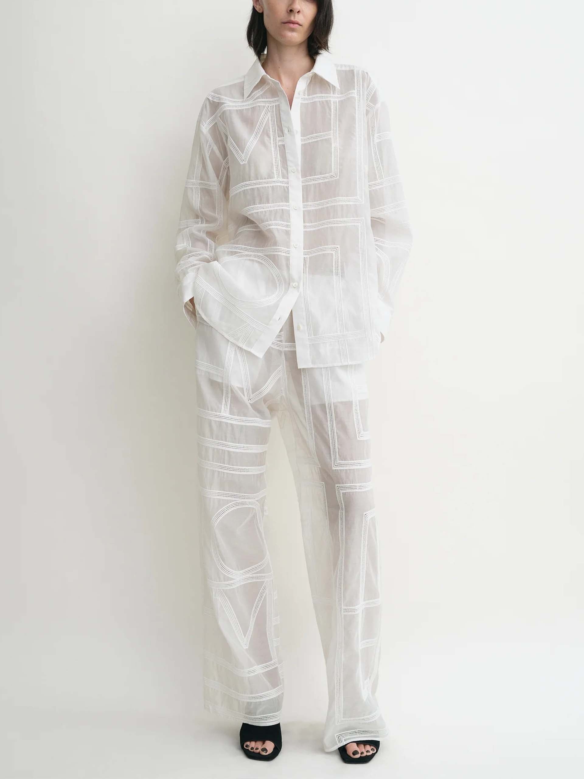 TOTEME - Hemd mit gehäkeltem Monogramm für Damen