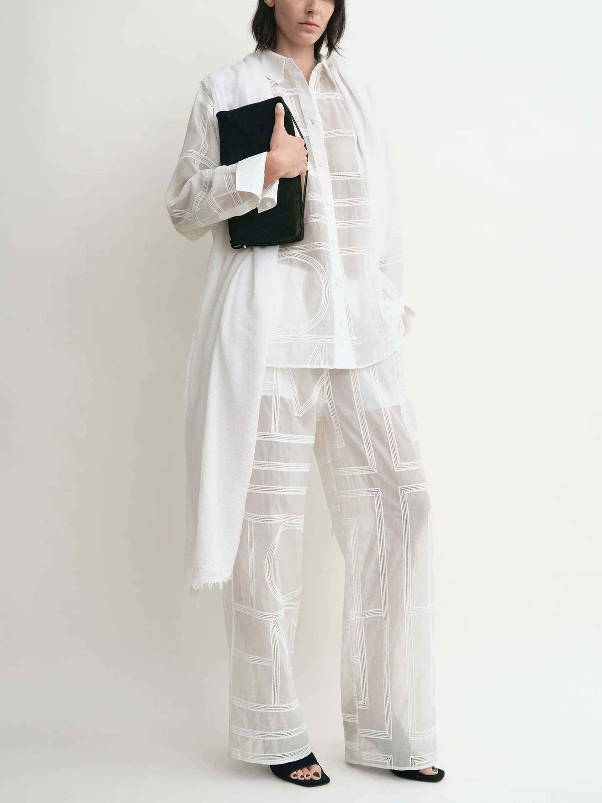 TOTEME - Hemd mit gehäkeltem Monogramm für Damen