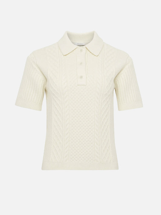 JW ANDERSON - Poloshirt aus Zopfstrick für Damen