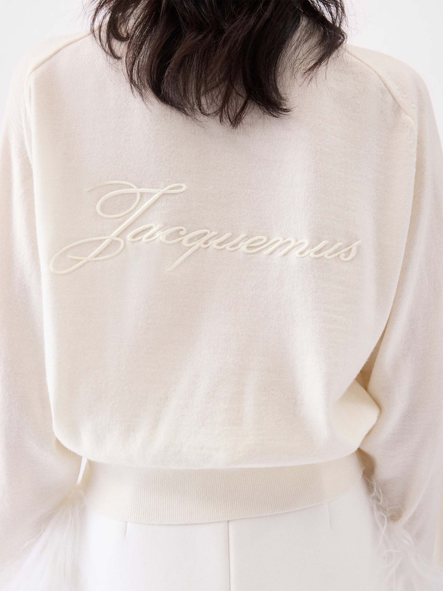JACQUEMUS - Brode Pullover mit Logo-Stickerei für Damen in Off-White