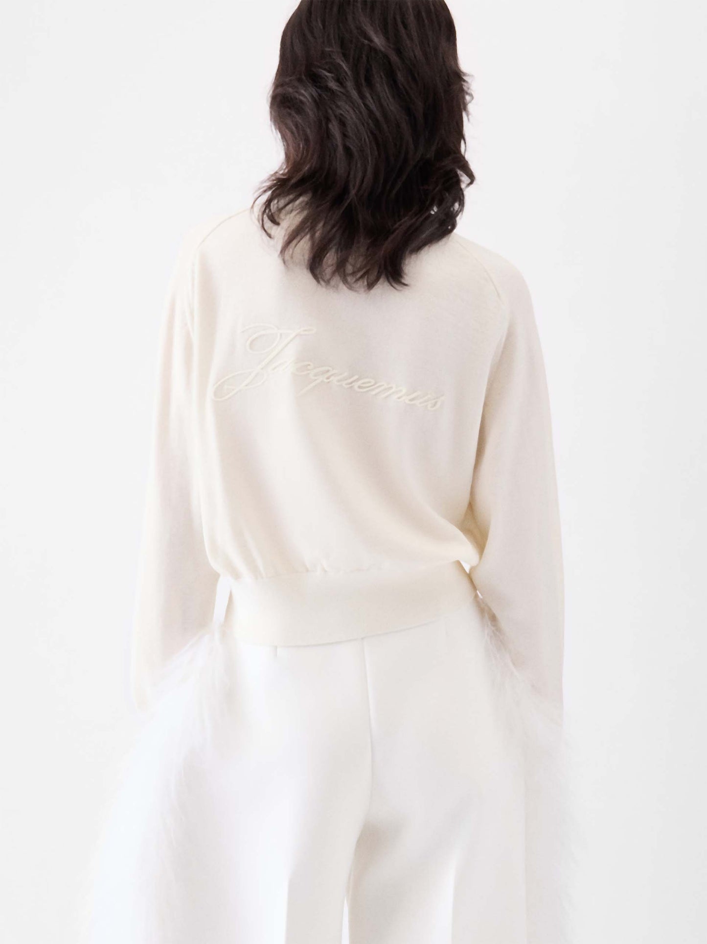 JACQUEMUS - Brode Pullover mit Logo-Stickerei für Damen in Off-White