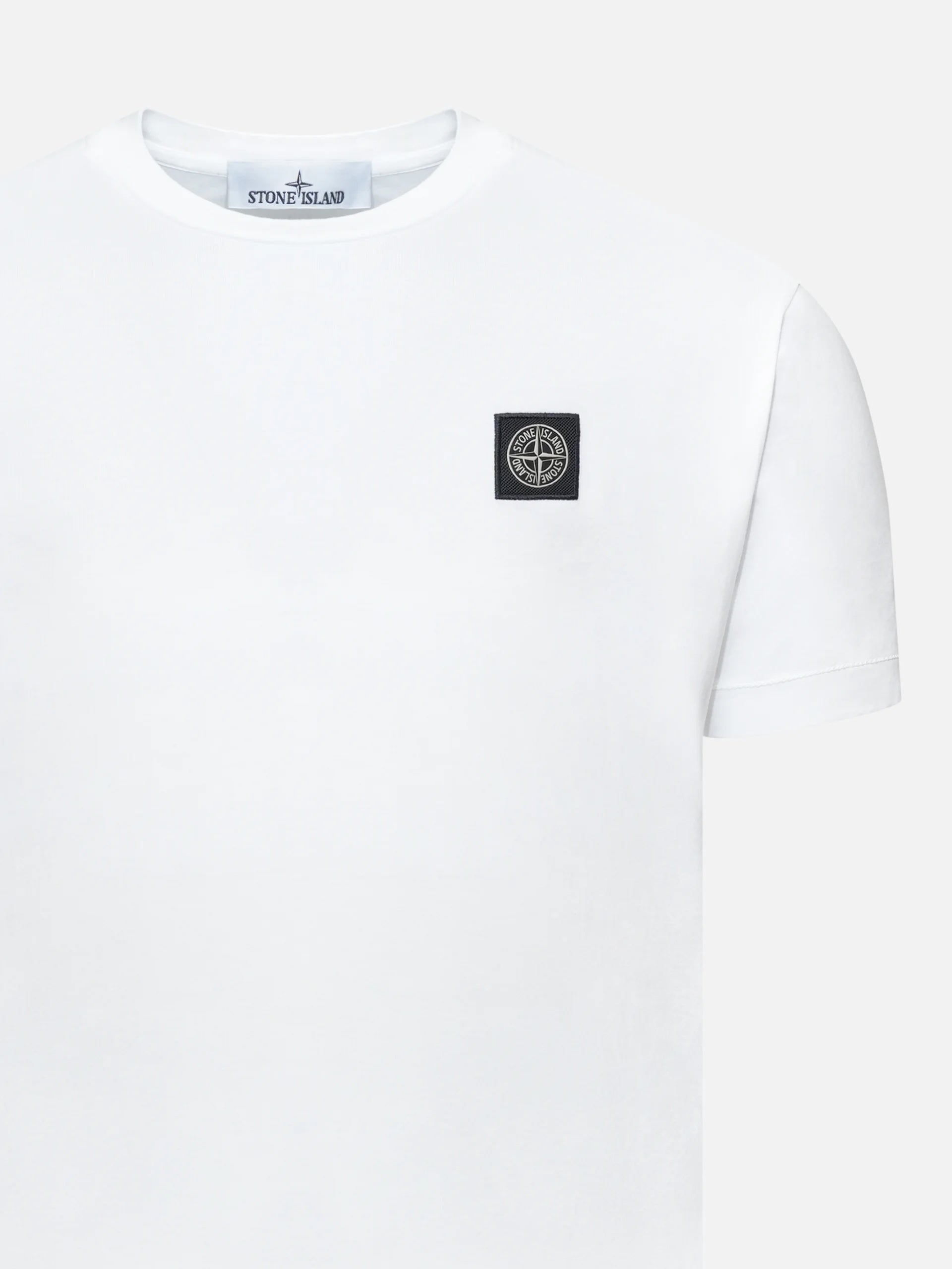 STONE ISLAND - T-Shirt mit Kompass-Logo für Herren in Weiß - White
