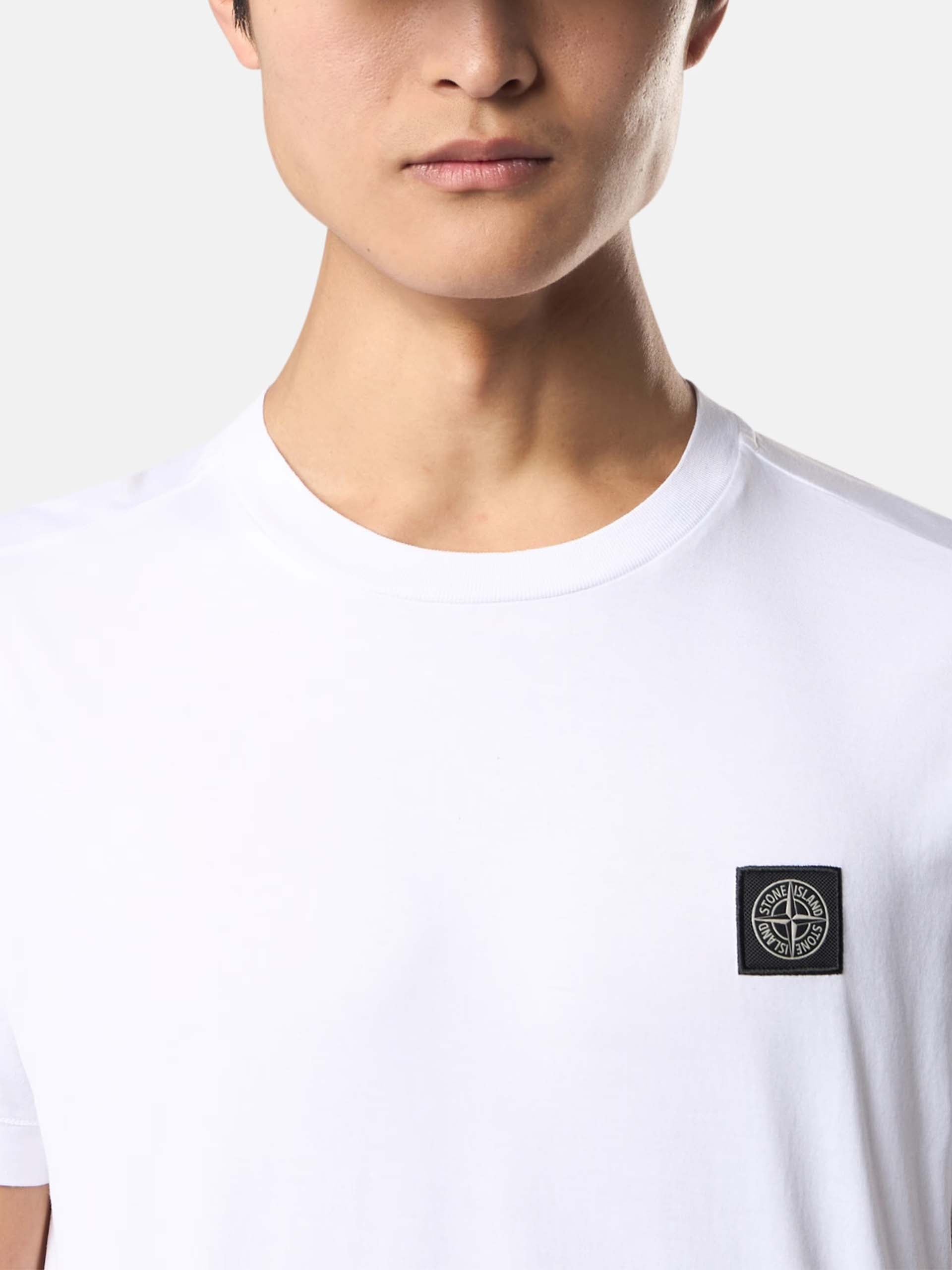 STONE ISLAND - T-Shirt mit Kompass-Logo für Herren in Weiß - White