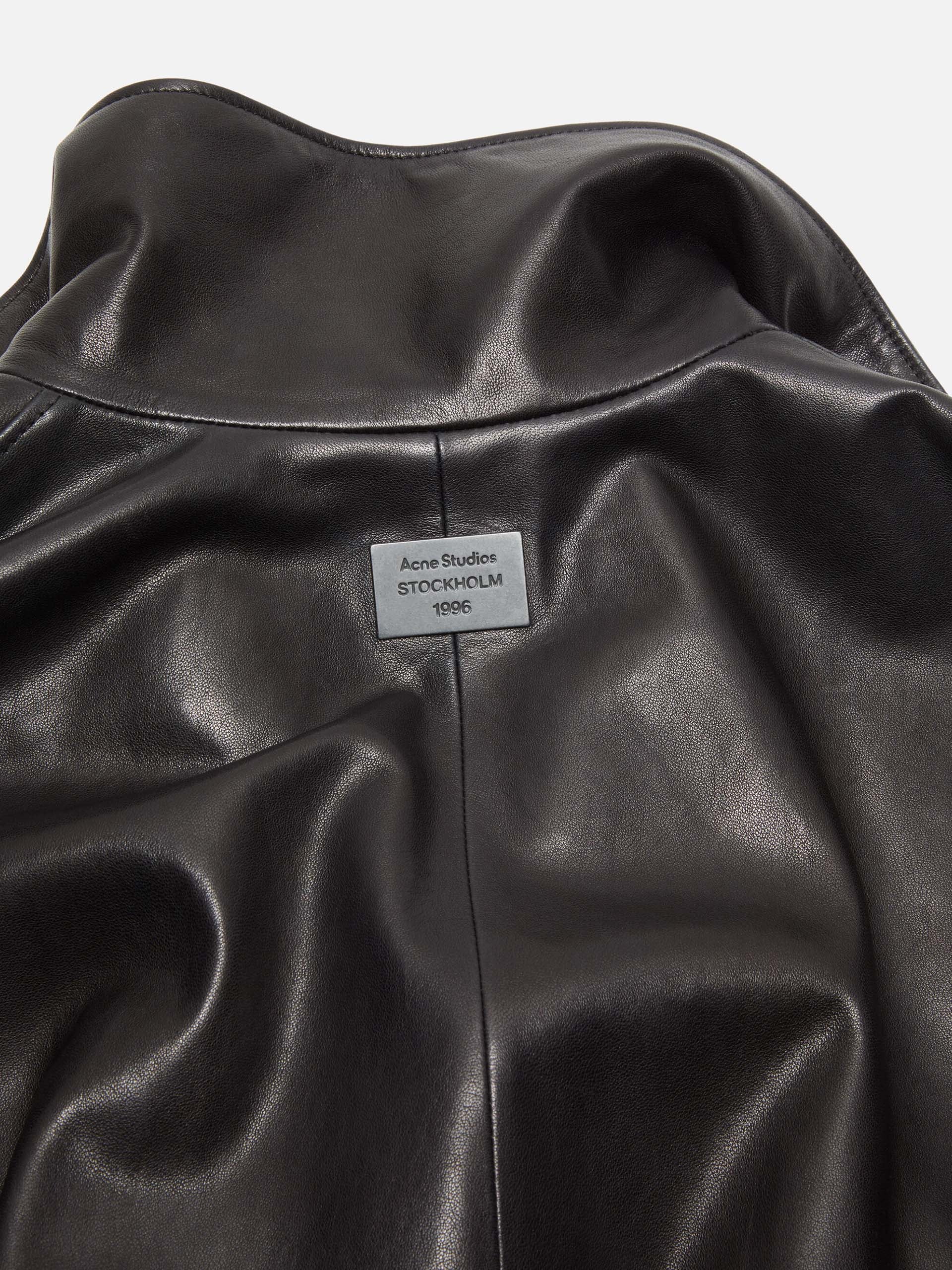 ACNE STUDIOS - Lederjacke mit Logo-Patch für Damen