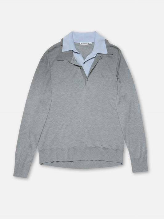ACNE STUDIOS - Mehrlagiger Polo-Pullover für Damen