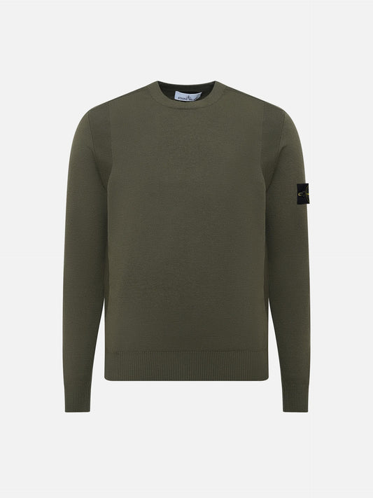 STONE ISLAND - Pullover aus Stretch-Wolle für Herren in Militärgrün - Military green