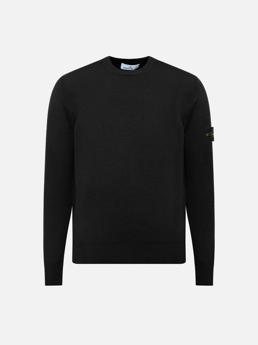 STONE ISLAND - Pullover aus Stretch-Wolle für Herren in Schwarz - Black