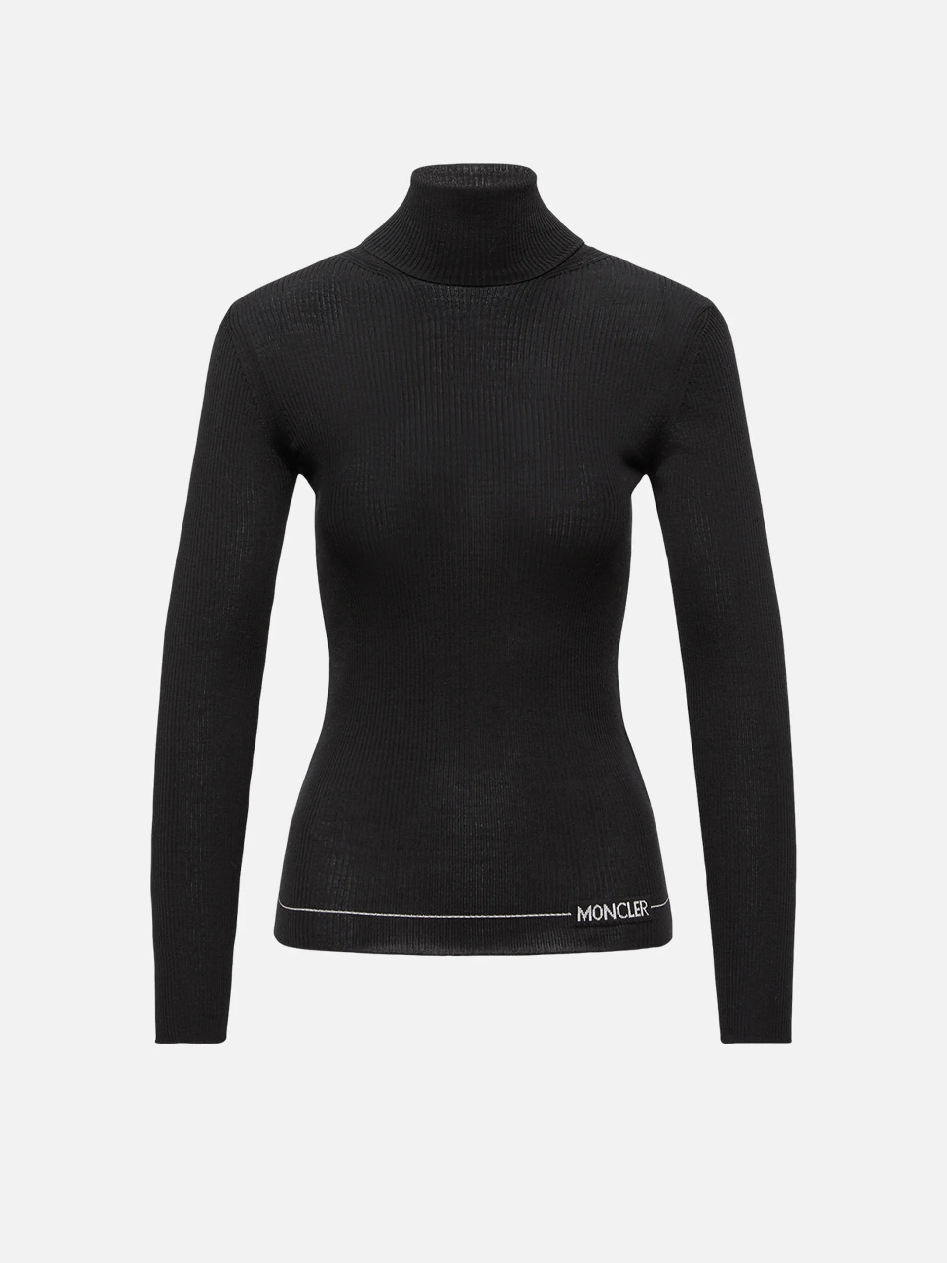 MONCLER - Logo-Rollkragenpullover aus Wolle für Damen