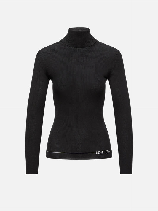 MONCLER - Logo-Rollkragenpullover aus Wolle für Damen