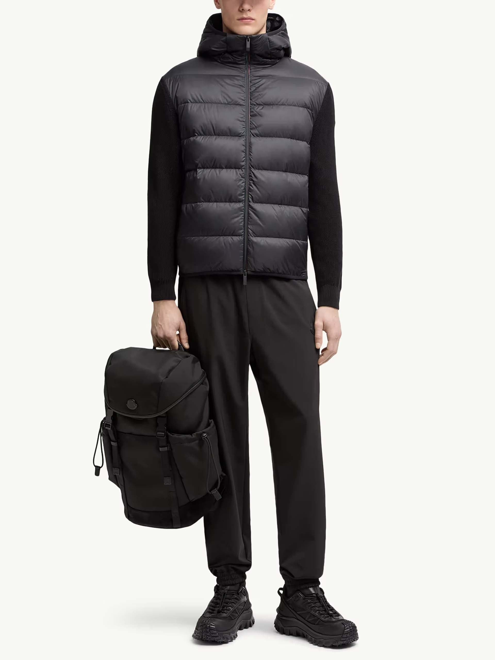 MONCLER - Daunen-Strickjacke mit Kapuze für Herren