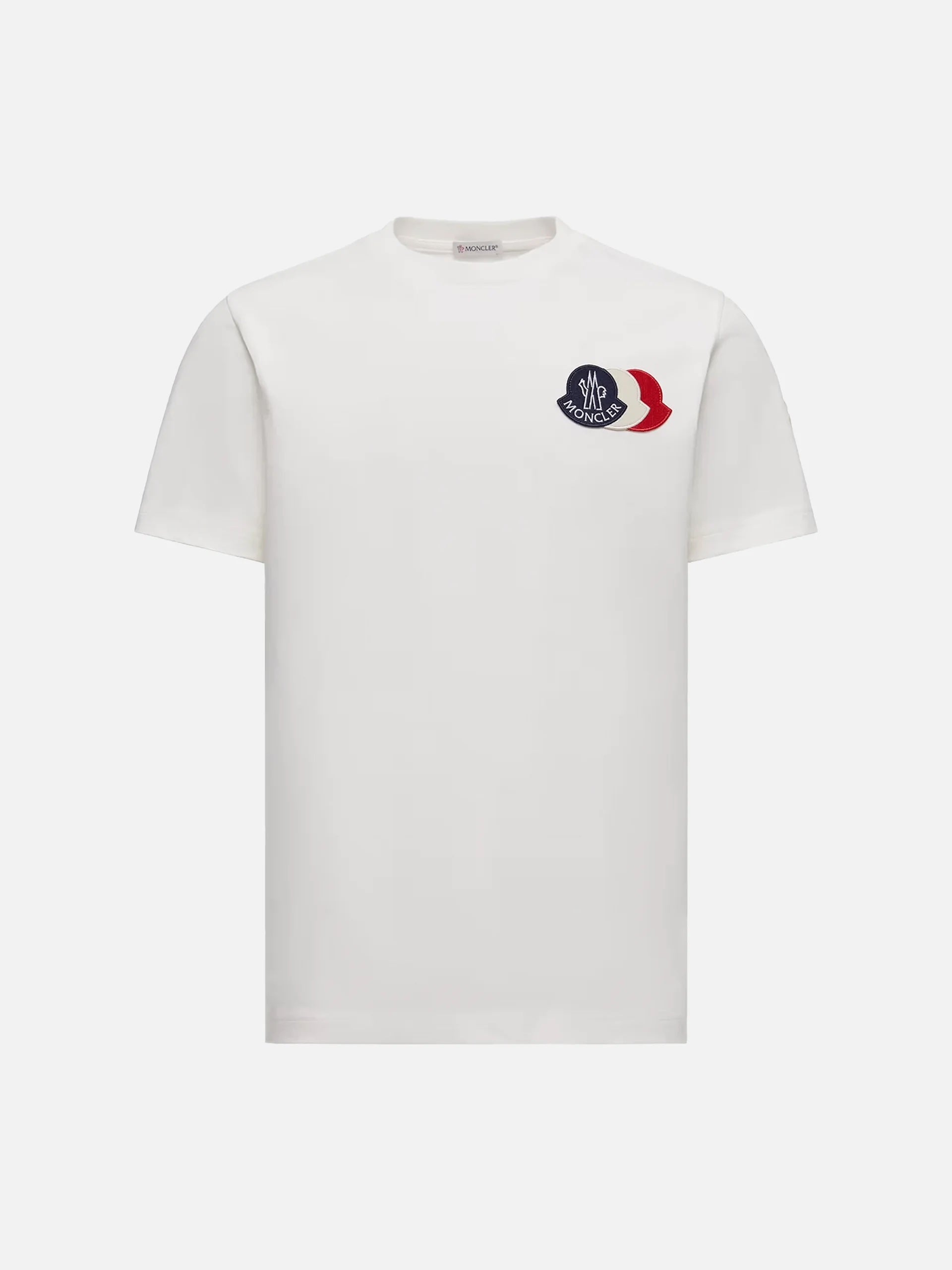 MONCLER - T-Shirt mit dreifarbigem Logo für Herren
