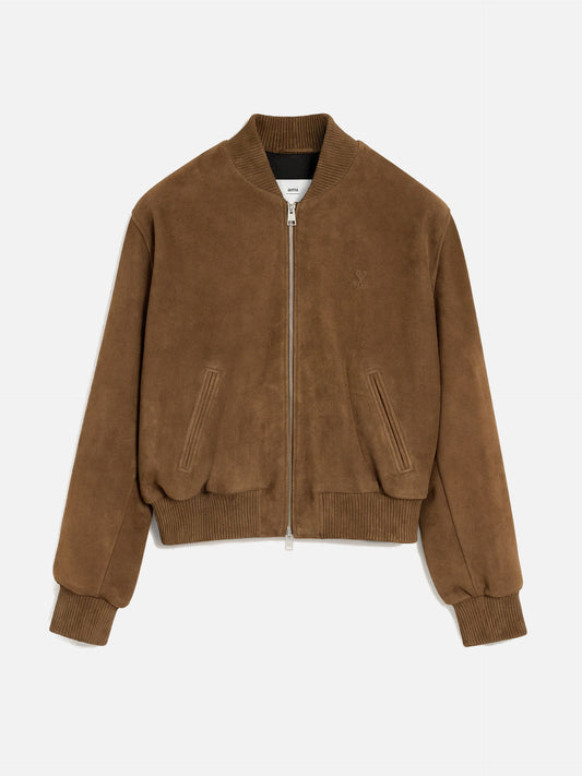 AMI PARIS - Bomberjacke aus Wildleder mit Logo
