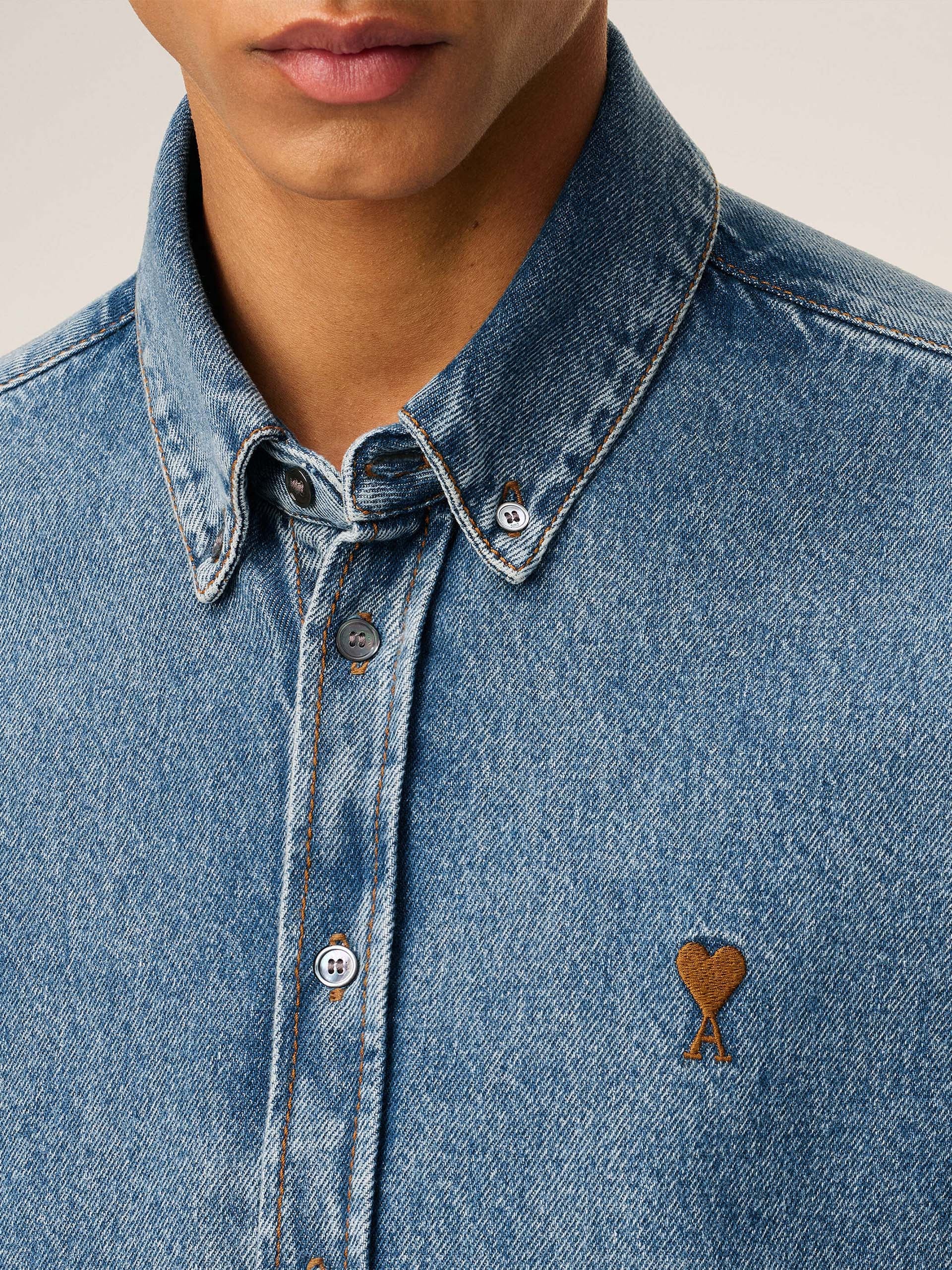 AMI PARIS - Jeanshemd Ami De Coeur mit Logo