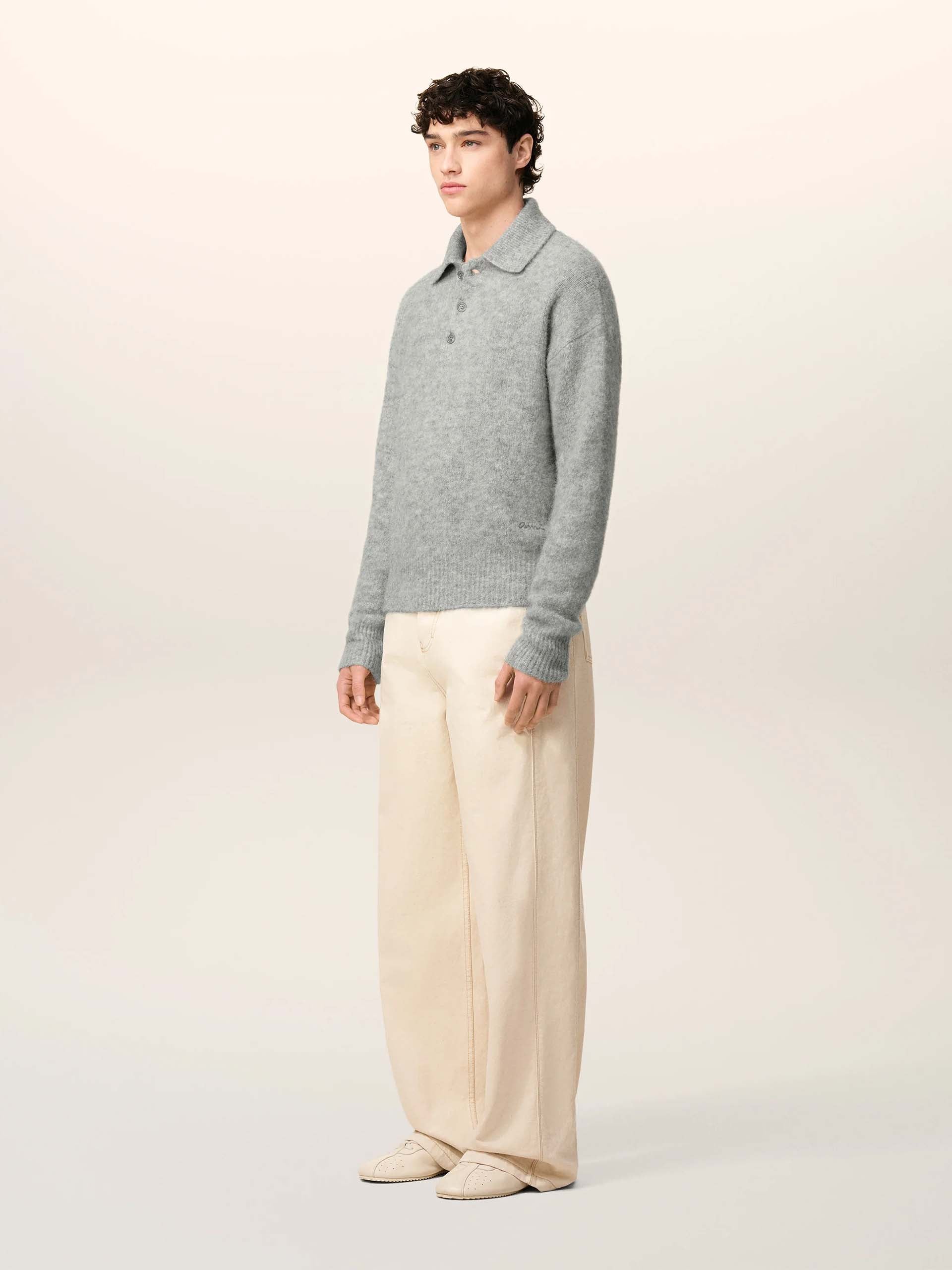 AMI PARIS - Polo-Pullover aus Alpakawolle für Herren