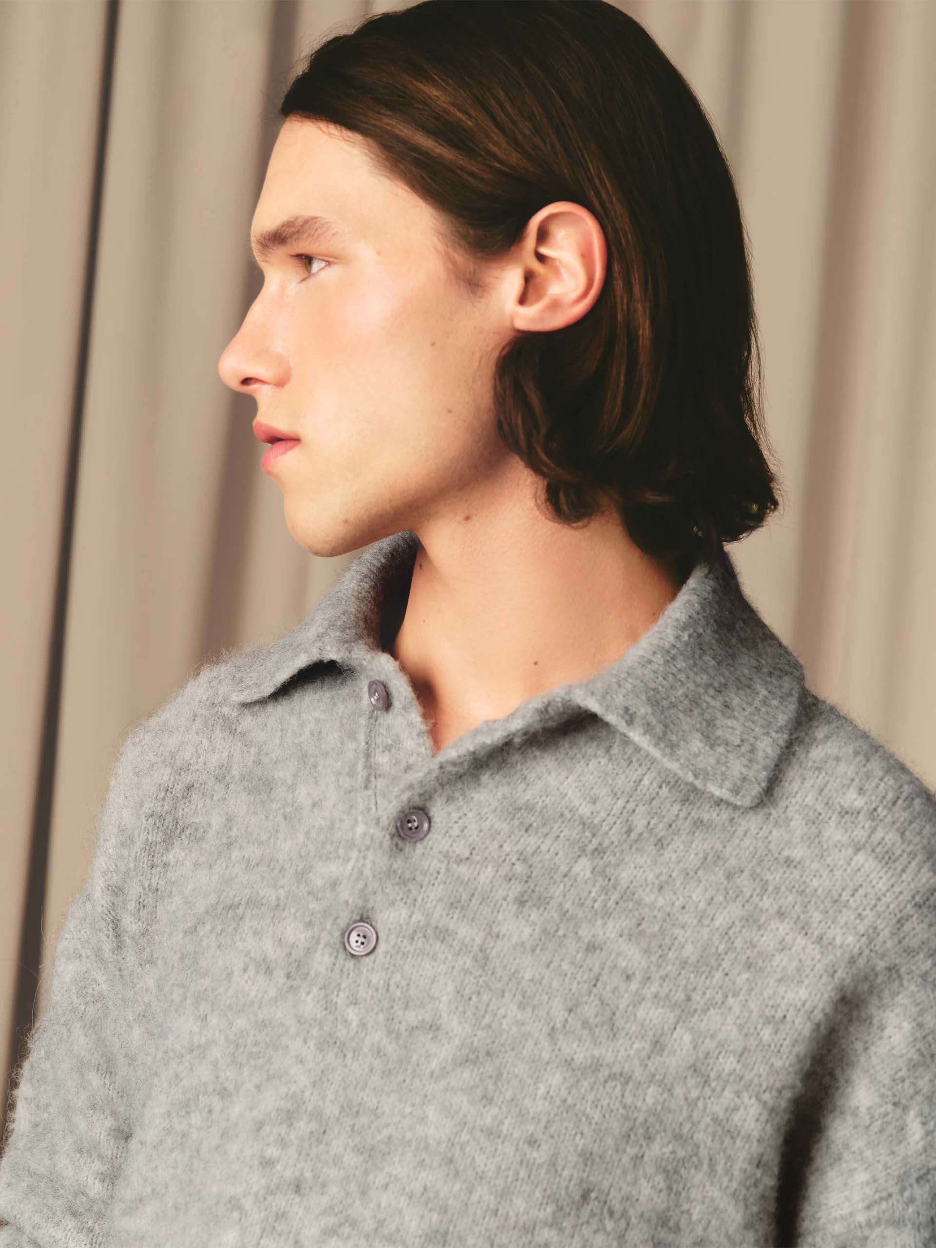 AMI PARIS - Polo-Pullover aus Alpakawolle für Herren