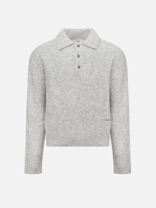 AMI PARIS - Polo-Pullover aus Alpakawolle für Herren