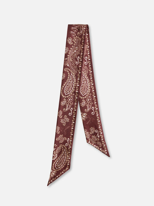 GOLDEN GOOSE - Seidentuch mit Paisleymuster in Bordeauxrot - Bordeaux red