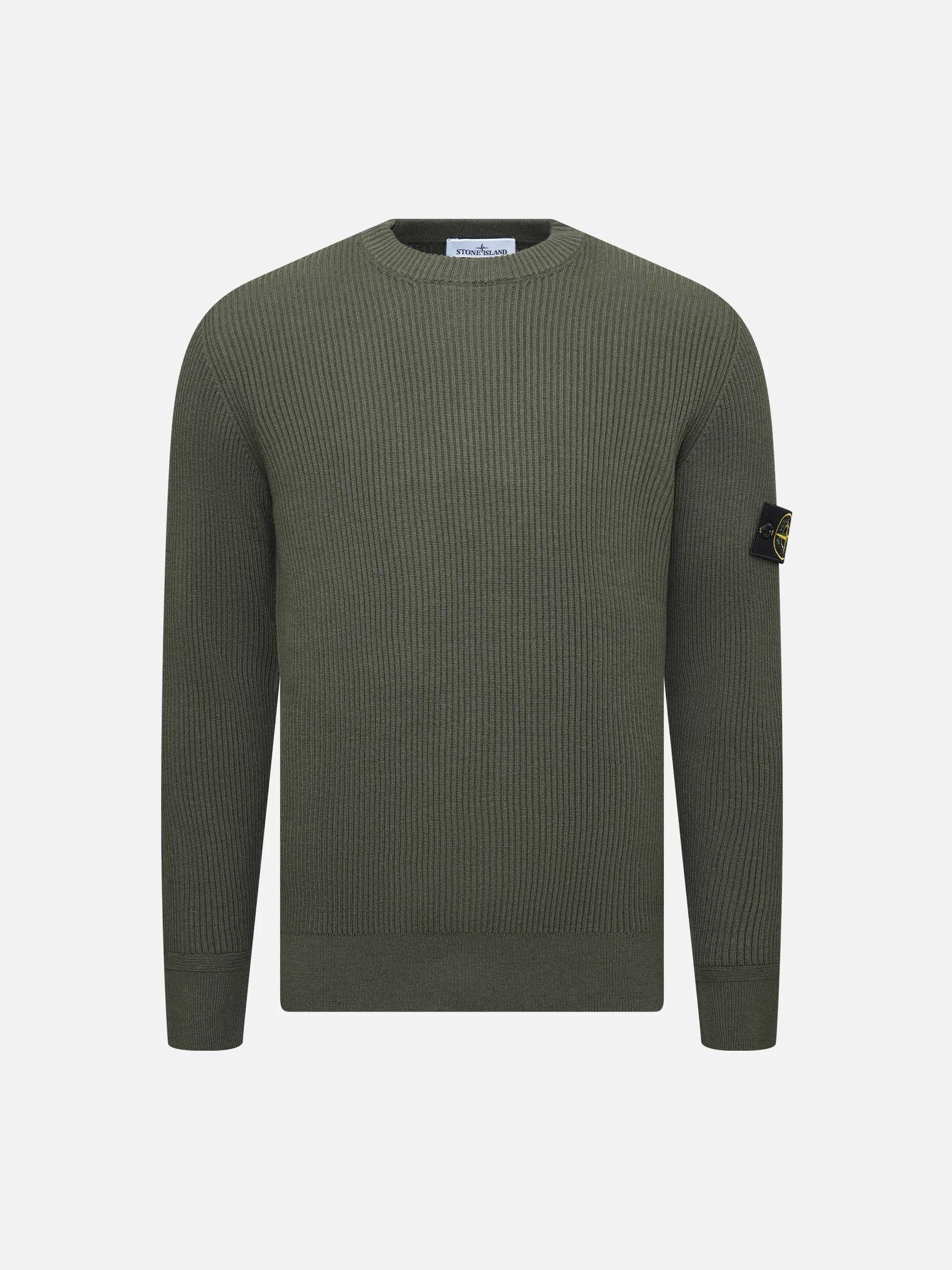 STONE ISLAND - Pullover aus Rippstrick für Herren in Militärgrün - Military green