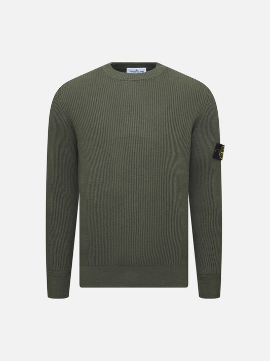 STONE ISLAND - Pullover aus Rippstrick für Herren in Militärgrün - Military green