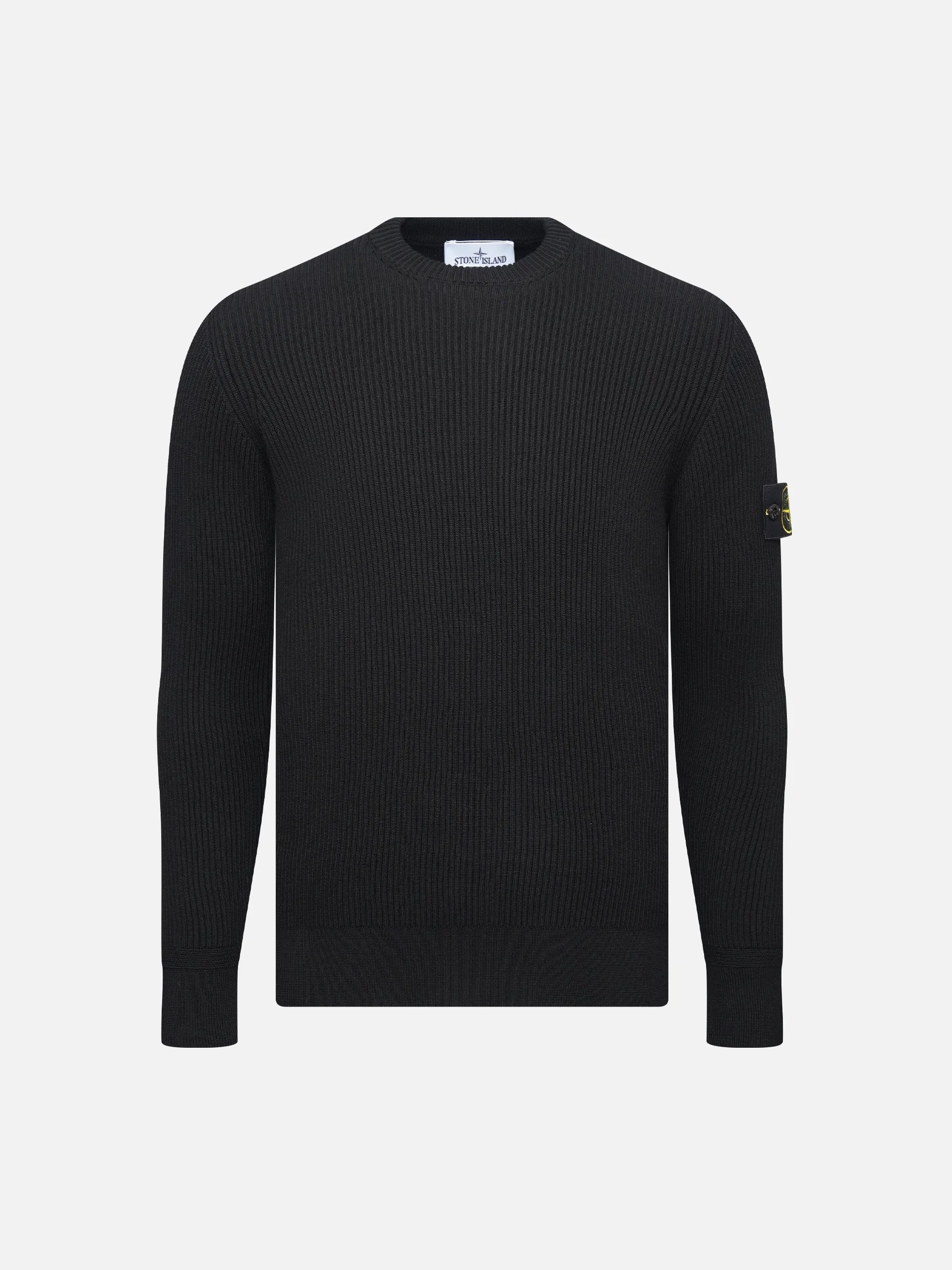 STONE ISLAND - Pullover aus Rippstrick für Herren in Schwarz - Black
