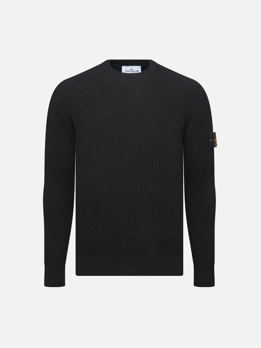 STONE ISLAND - Pullover aus Rippstrick für Herren in Schwarz - Black
