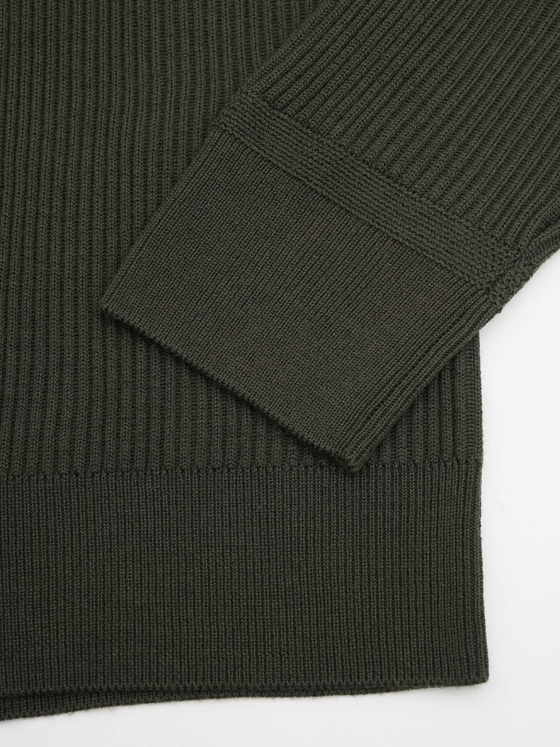 STONE ISLAND - Pullover aus Rippstrick für Herren in Militärgrün - Military green