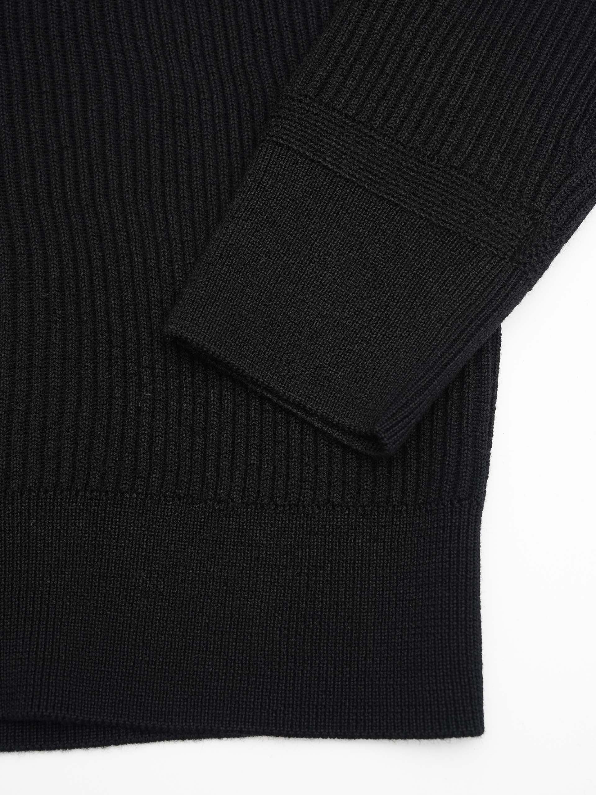 STONE ISLAND - Pullover aus Rippstrick für Herren in Schwarz - Black