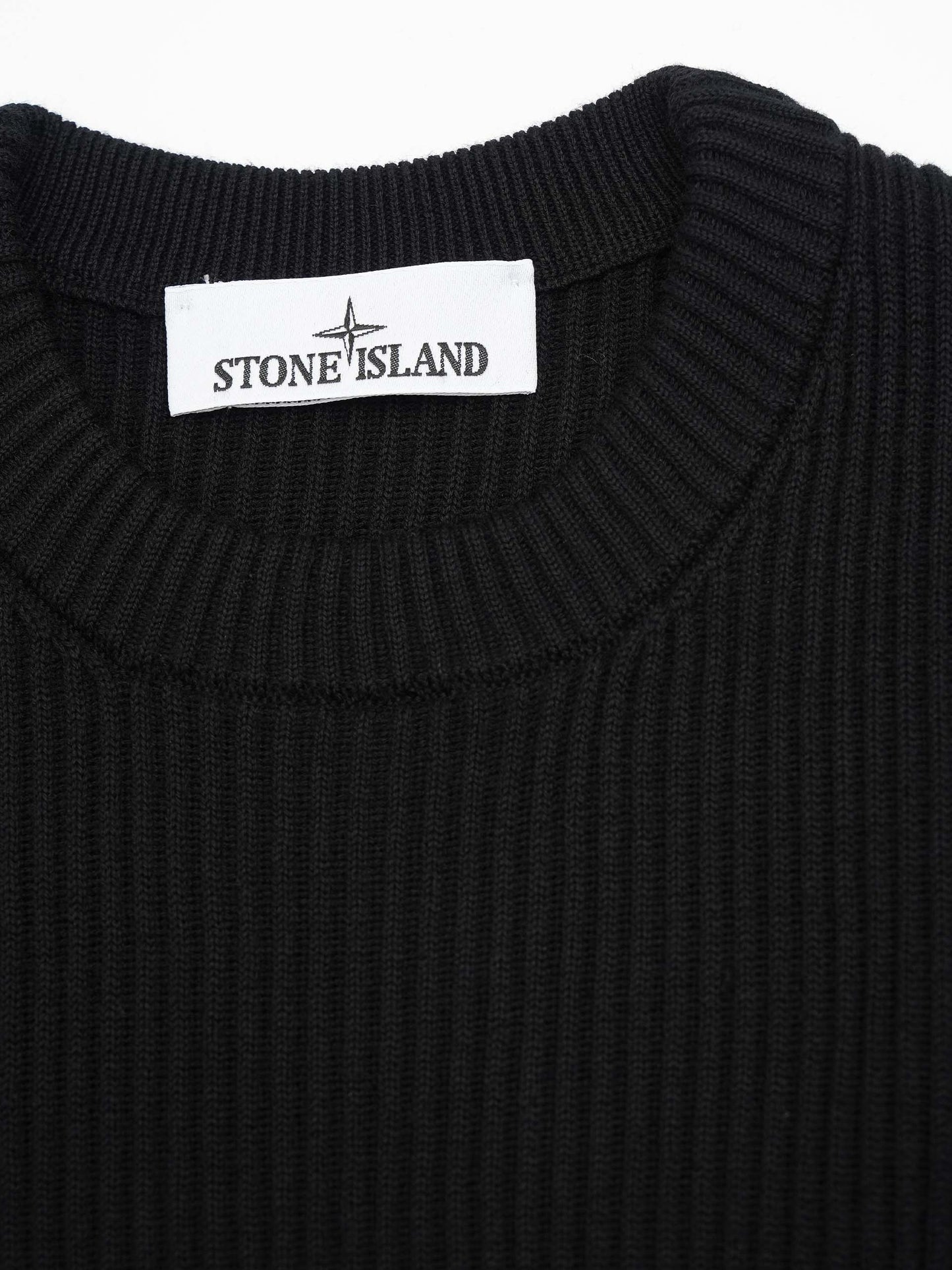 STONE ISLAND - Pullover aus Rippstrick für Herren in Schwarz - Black