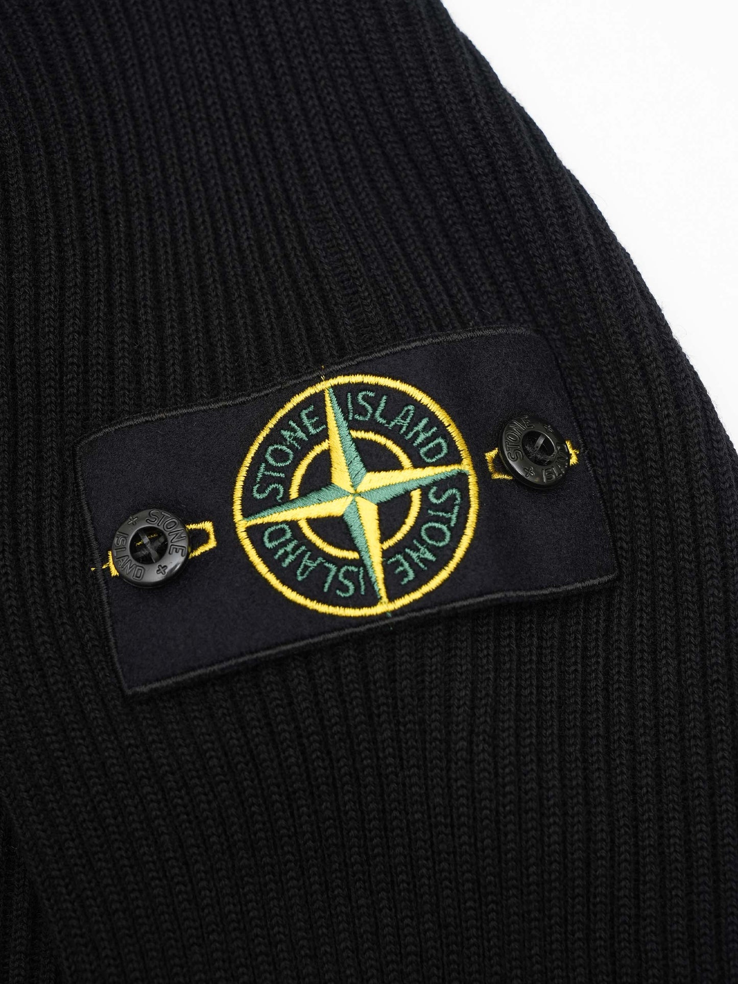 STONE ISLAND - Pullover aus Rippstrick für Herren in Schwarz - Black