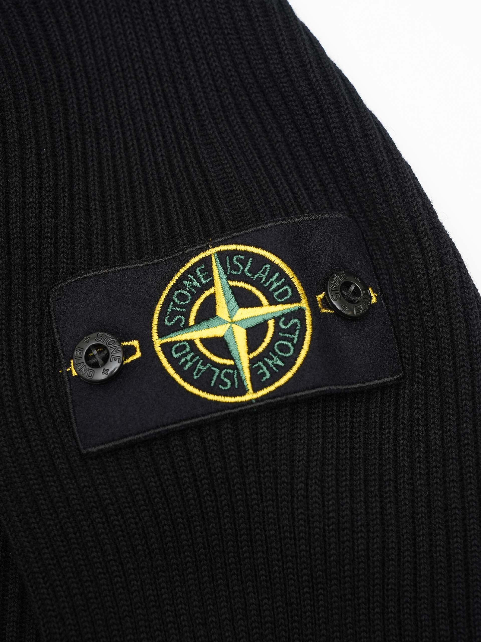 STONE ISLAND - Pullover aus Rippstrick für Herren in Schwarz - Black
