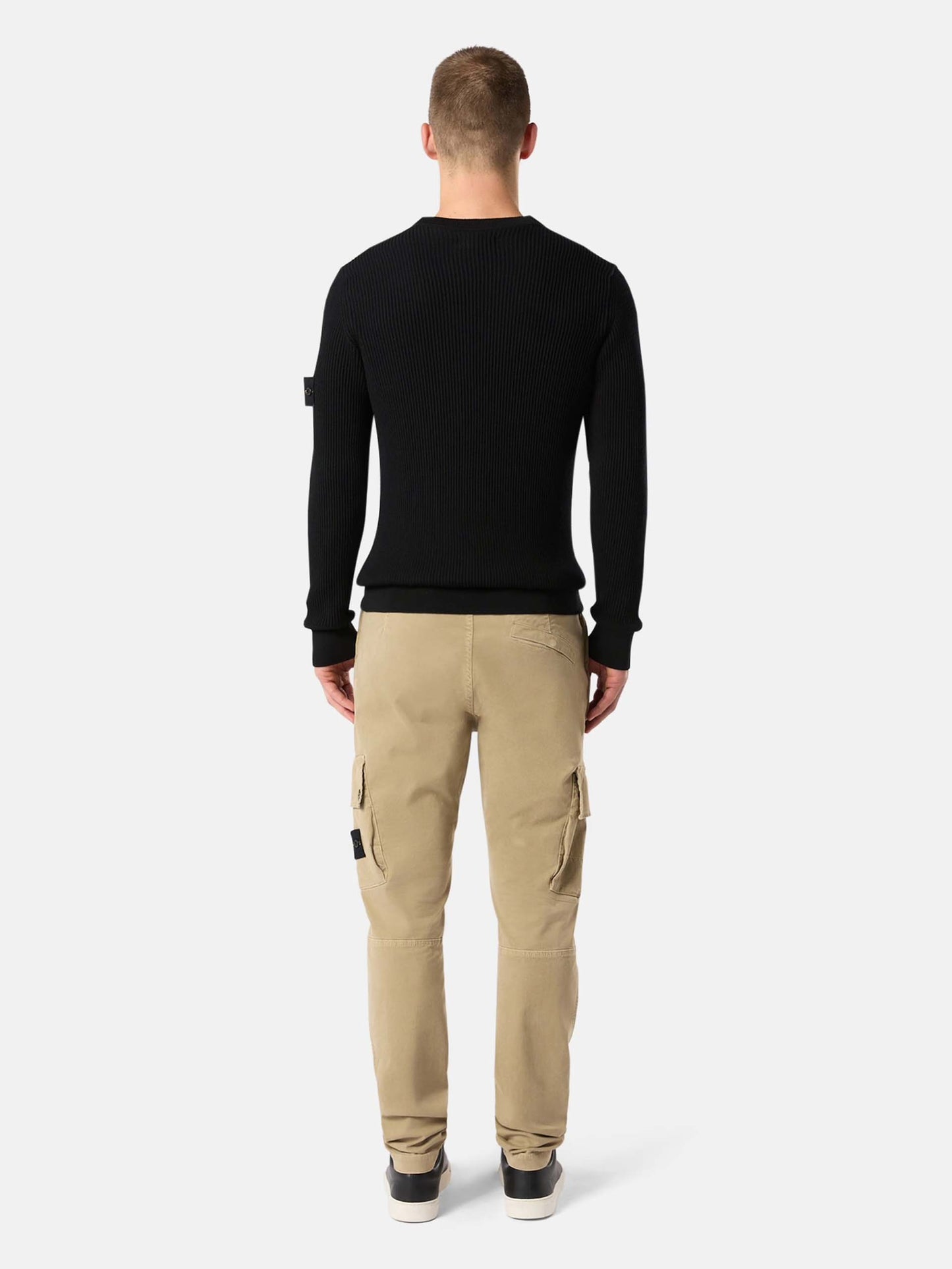 STONE ISLAND - Pullover aus Rippstrick für Herren in Schwarz - Black