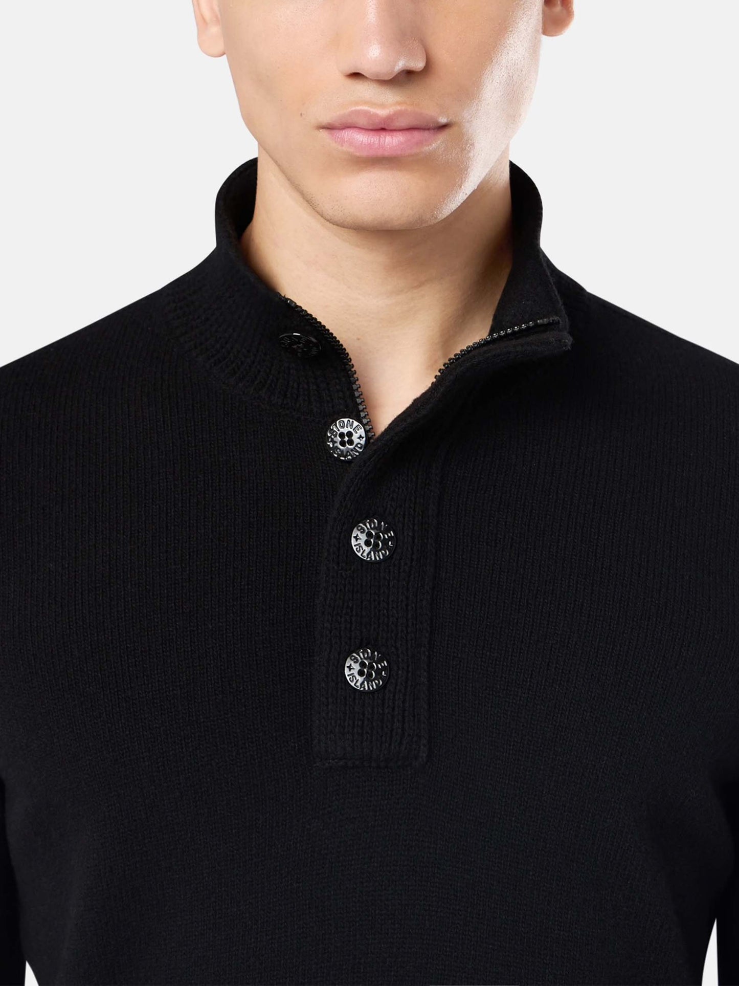 STONE ISLAND - Half-Zip-Pullover mit Logo-Patch für Herren