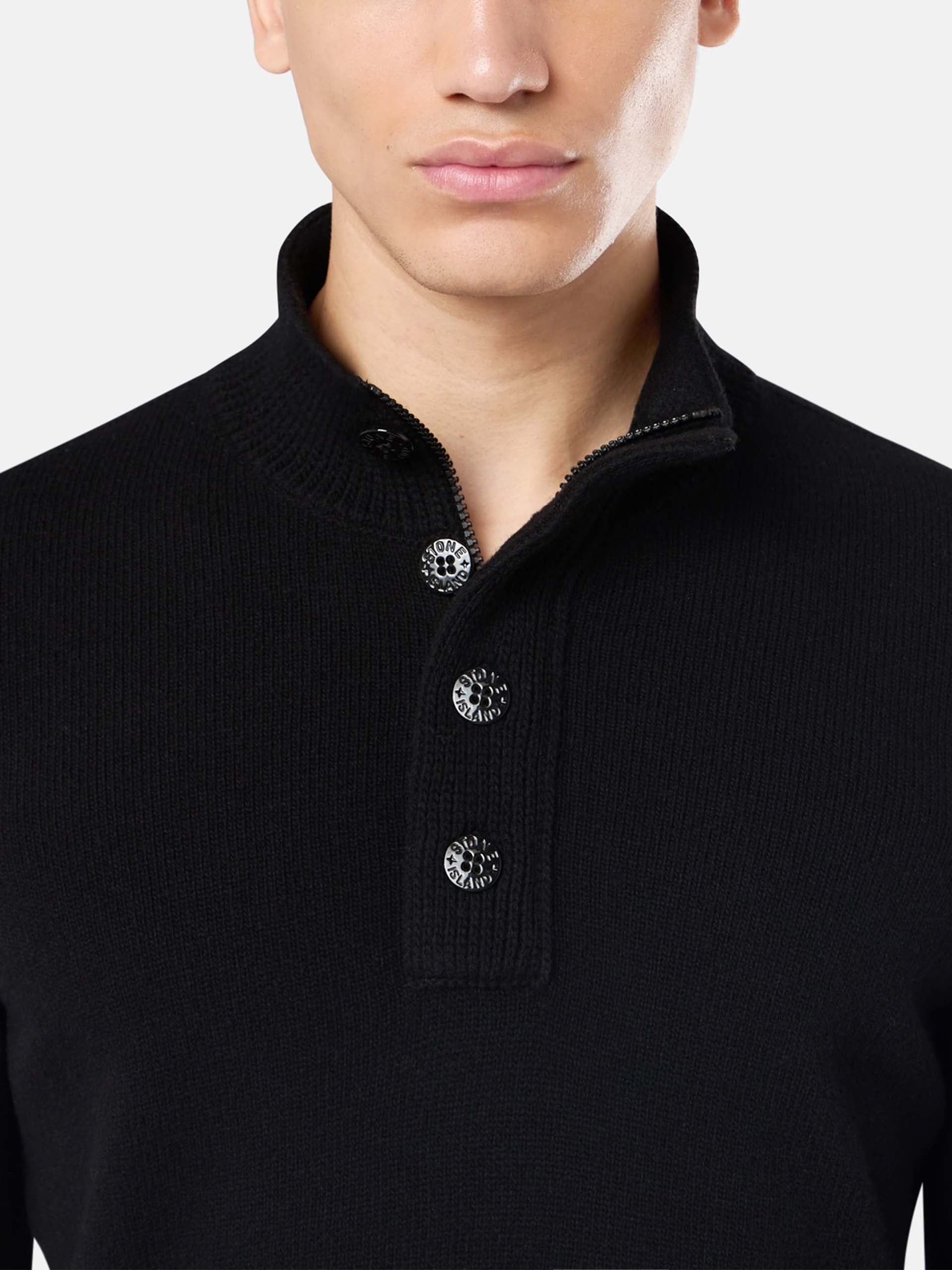 STONE ISLAND - Half-Zip-Pullover mit Logo-Patch für Herren