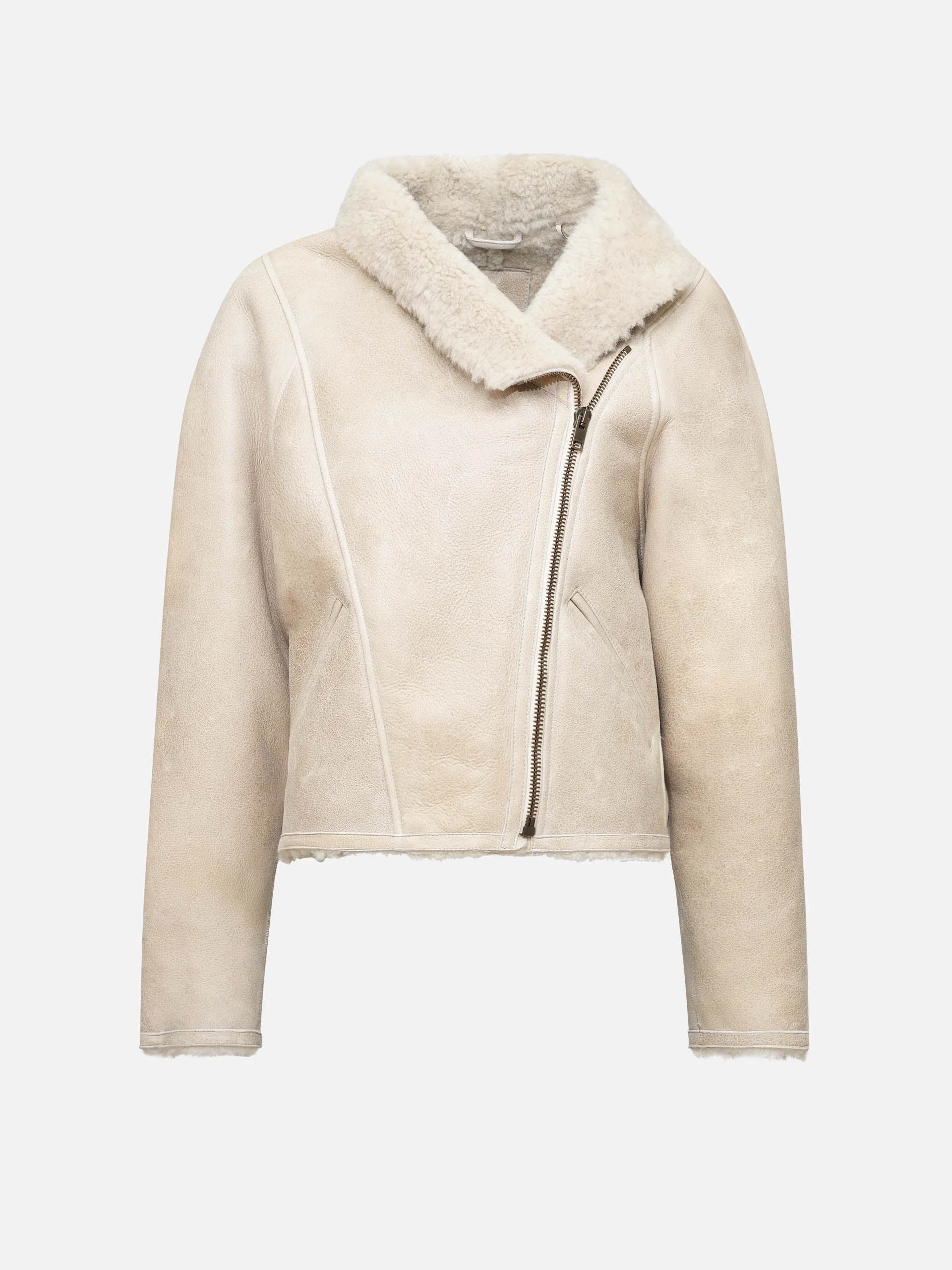 ISABEL MARANT - Shearling-Jacke Blondine für Damen in Ecru